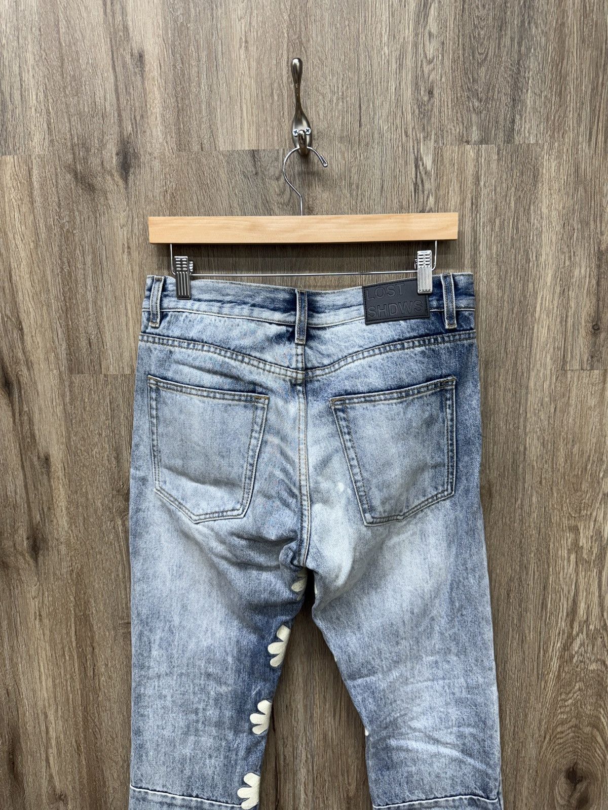 LOSTSHDWS Lost Shdws Cream Flower Denim Jeans Size US 30 / EU 46 - 5 Thumbnail