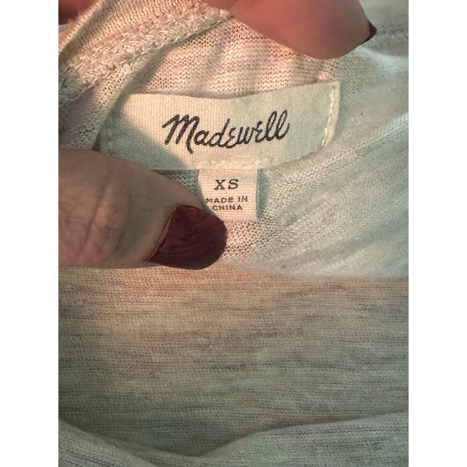 Madewell Madewell Antique Cream Linen Short Sleeves Tee size XS Size XS / US 0-2 / IT 36-38 - 3 Thumbnail