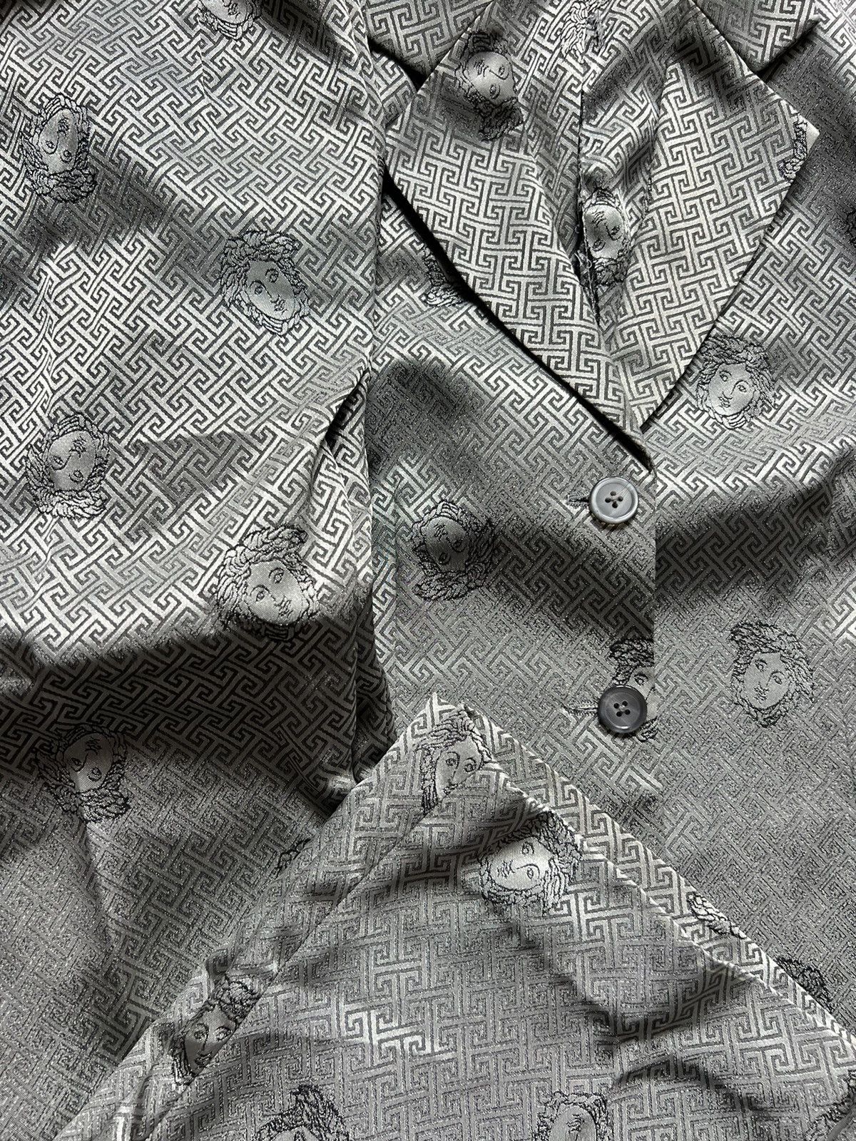 Versace Vintage Versace Blazer Pants Suits Monogram Archive Silver Size L / US 10 / IT 46 - 9 Thumbnail