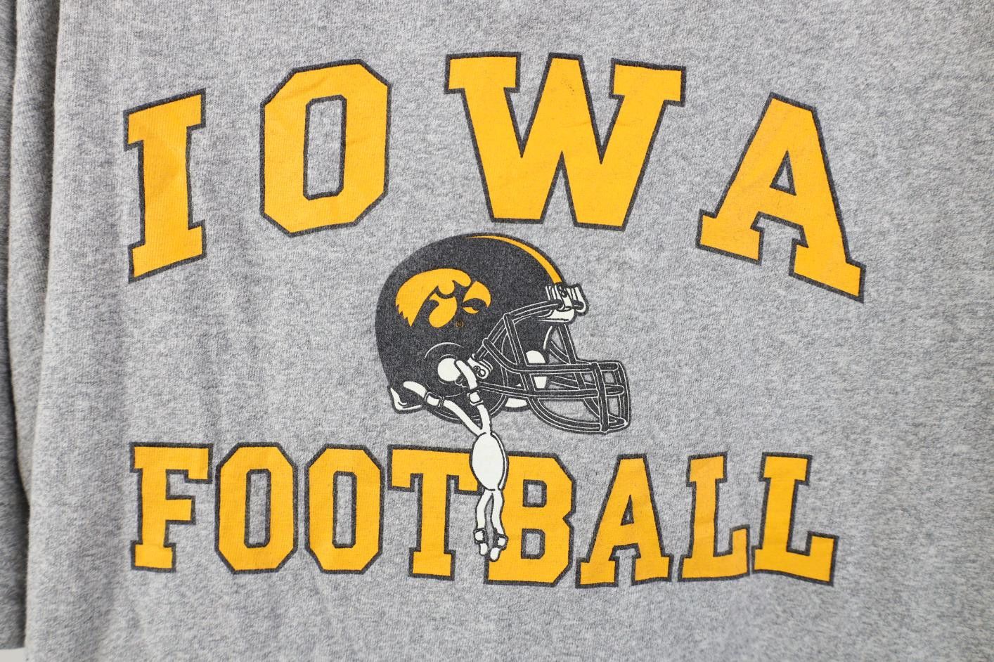 Vintage Vintage 90s University of Iowa Football Heavyweight T-Shirt Size US XXL / EU 58 / 5 - 4 Thumbnail