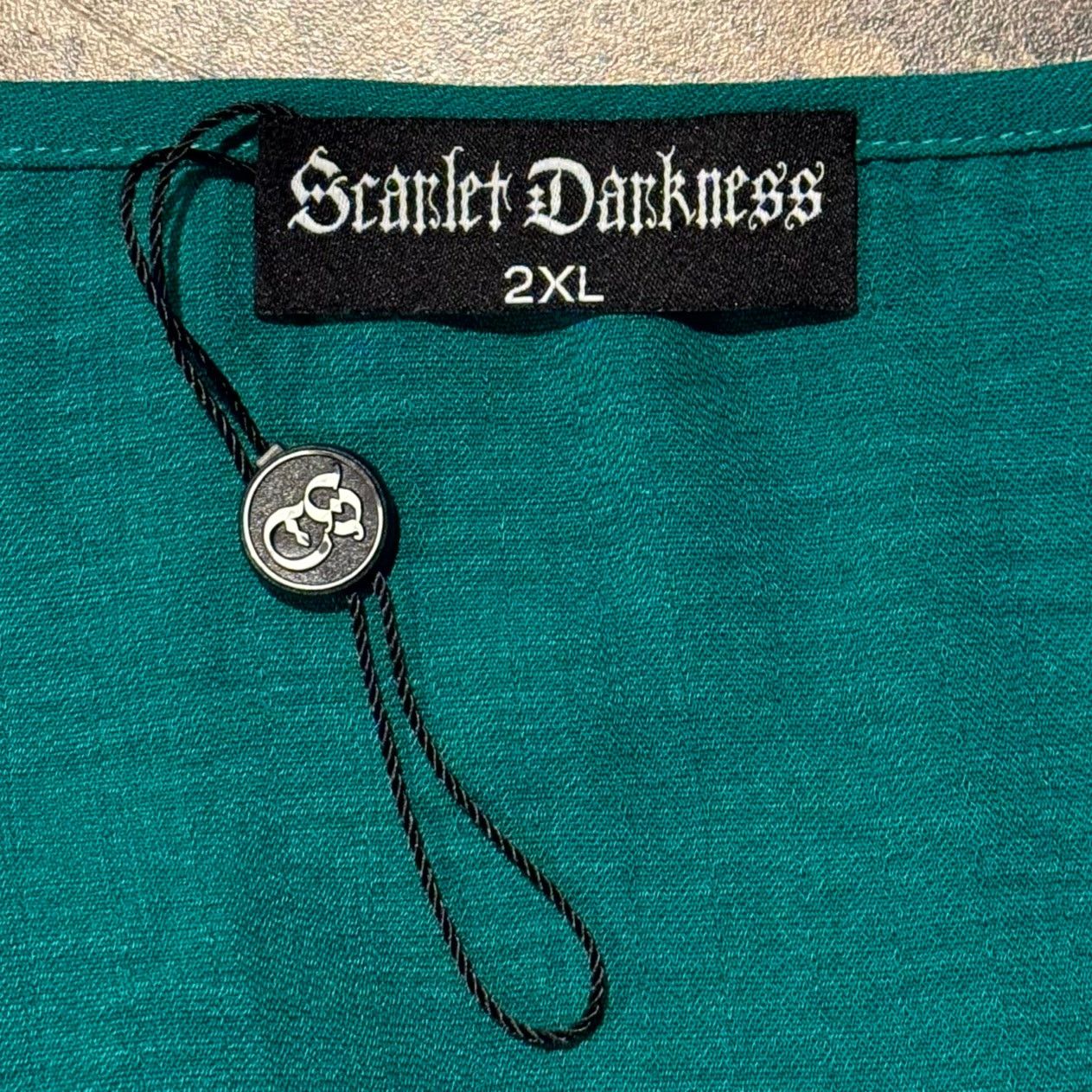 Other NEW Scarlet Darkness Renaissance Dress Green Lace Maxi 2XL Size XXL / US 16-18 / IT 52-54 - 4 Thumbnail