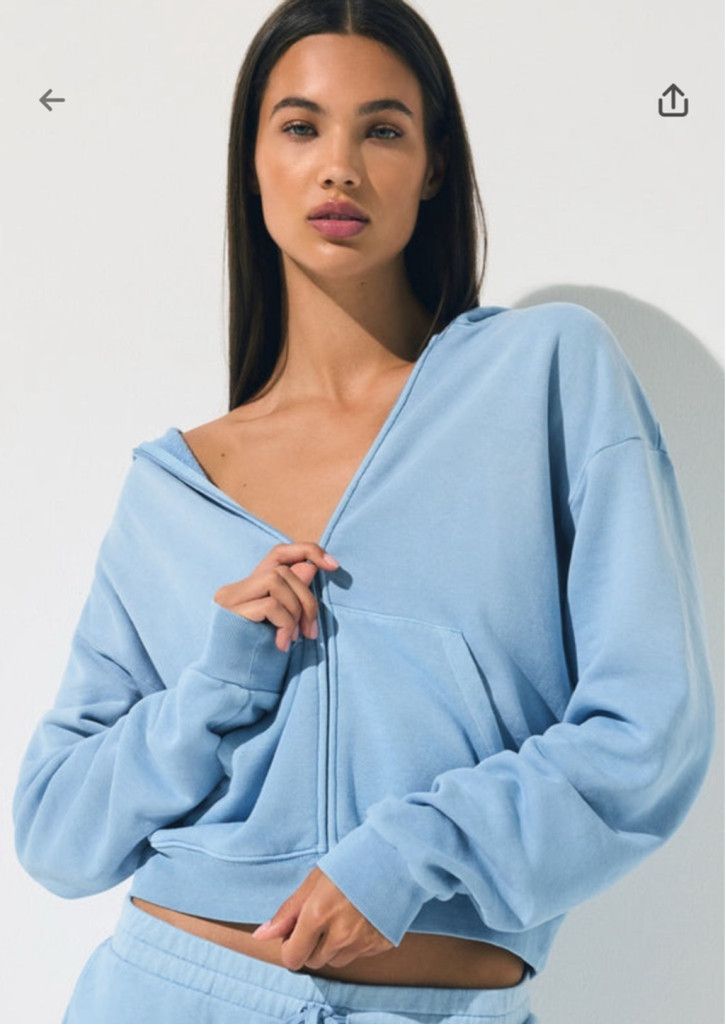 SKIMS NIB Skims French Terry Zip Up Hoodie Jacket medium Blue Bell Size M / US 6-8 / IT 42-44 - 1 Thumbnail