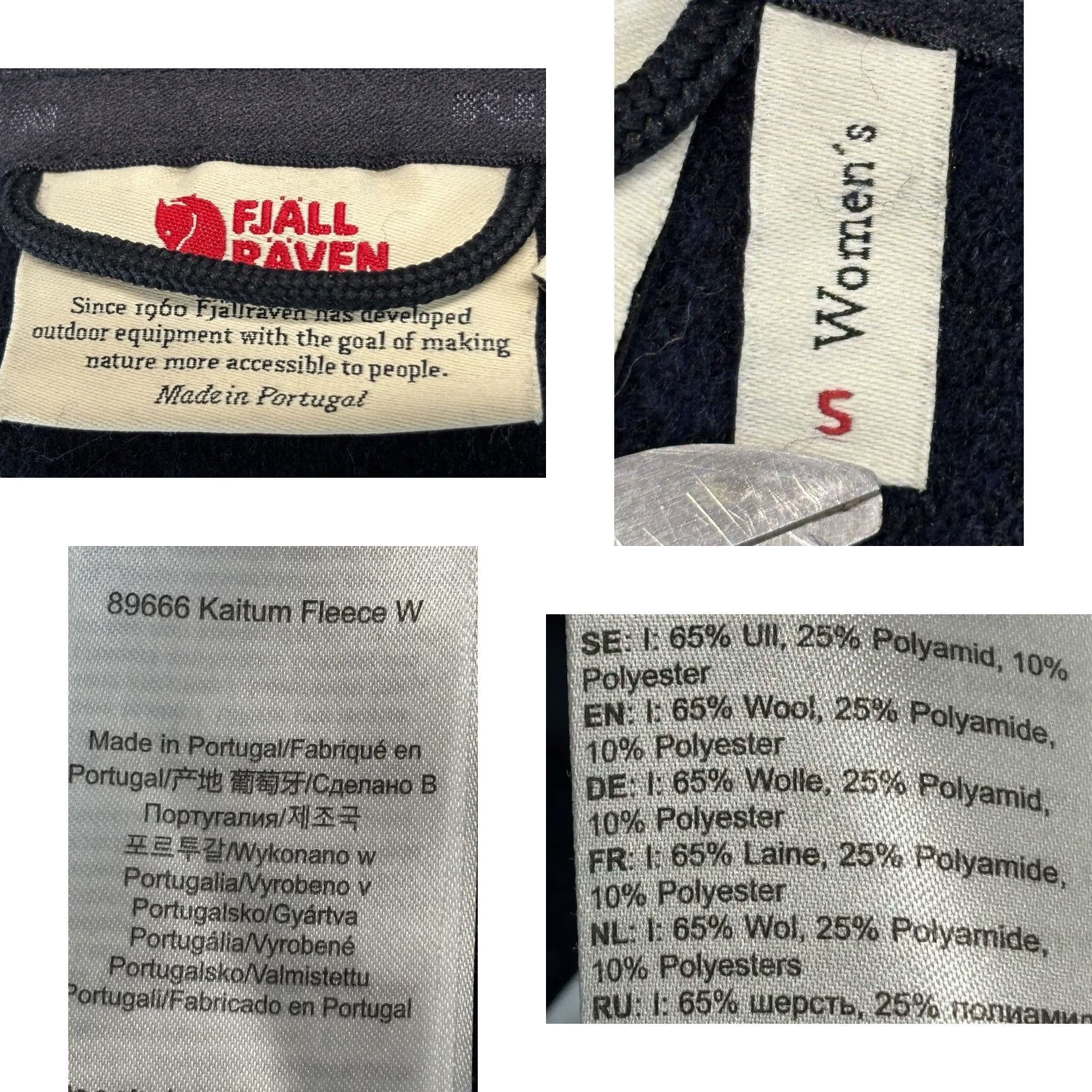 Vintage FJÄLLRÄVEN Kaitum Fleece Jacket Wool Blend Full Zip Blue Women’s Small S Jacket Regular Pilled (Pre-owned) Size S / US 4 / IT 40 - 8 Thumbnail