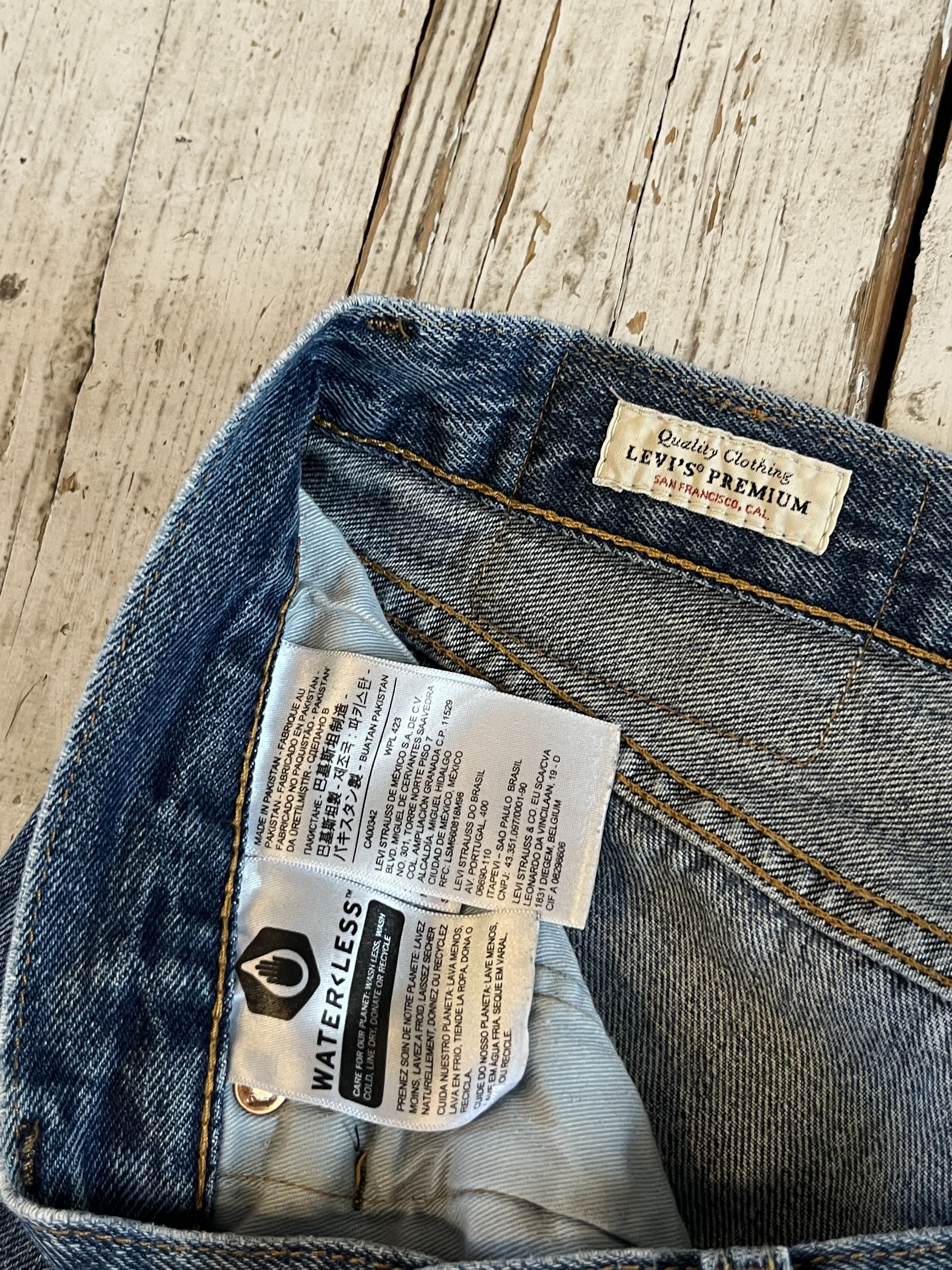 Levi's Levi's Premium 501 Big E Washed Blue Denim Size US 31 - 7 Thumbnail