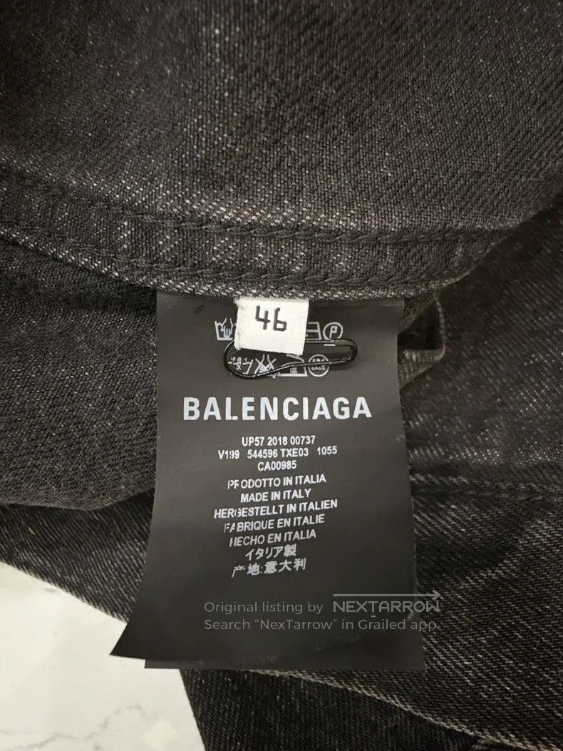 Balenciaga Balenciaga Black Gray Back Letter Logo Embroidered Pure Co Size US S / EU 44-46 / 1 - 7 Thumbnail