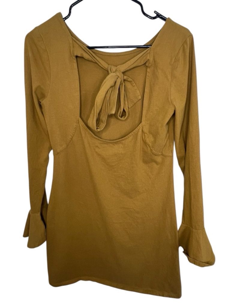 Free People Free People Beach Long Sleeve Mini Dress With Bell Sleeves Size M / US 6-8 / IT 42-44 - 4 Thumbnail