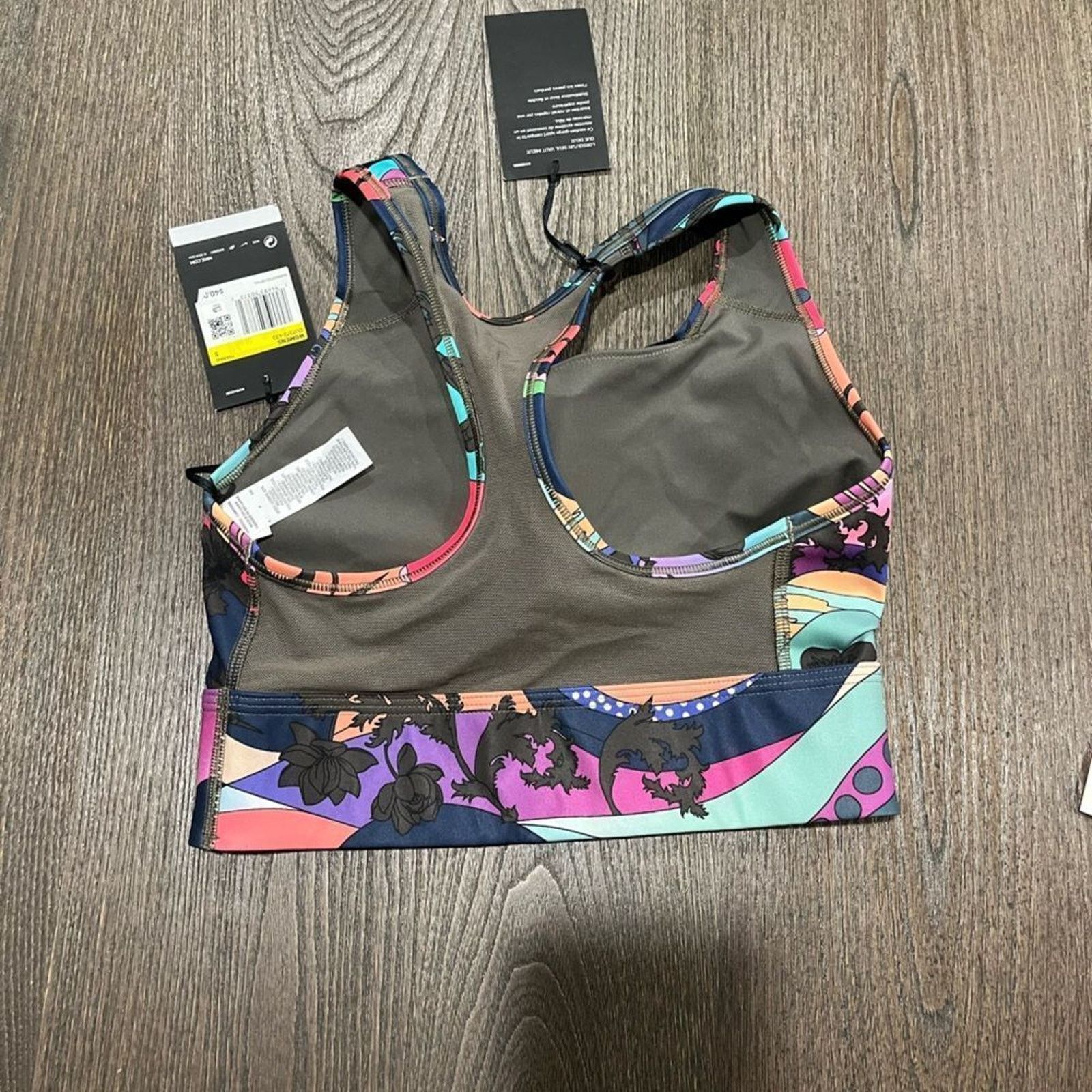 Nike NWT Nike Swoosh Icon Clash Longline Printed Sports Bra Sz S Size S / US 4 / IT 40 - 2 Thumbnail