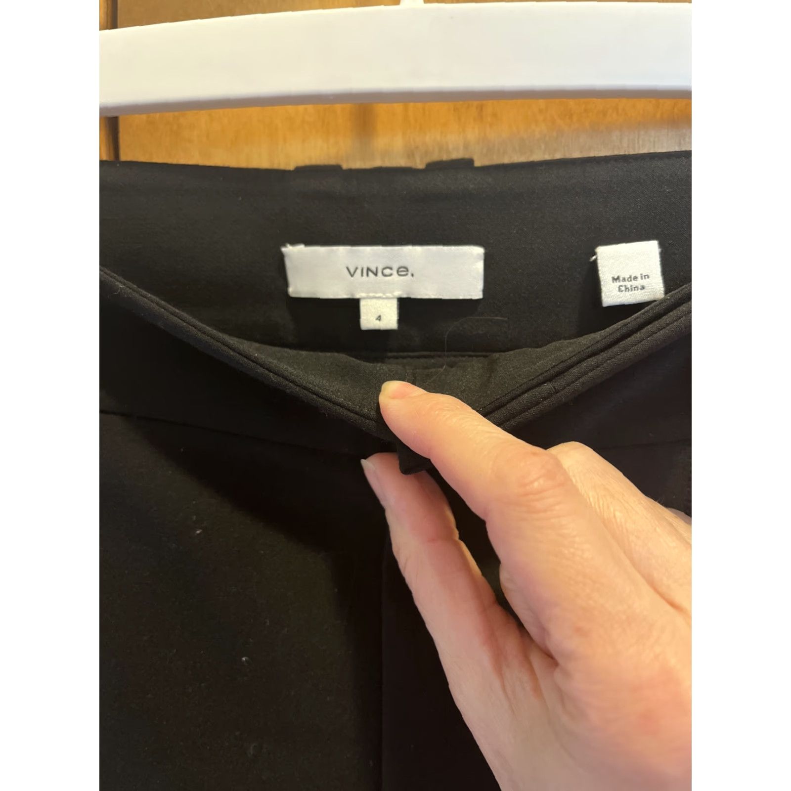 Vince Vince Womens Pants Skinny Mid Rise Black Knit Stretch 4 Dress Casual Business Size 27" / US 4 / IT 40 - 5 Thumbnail