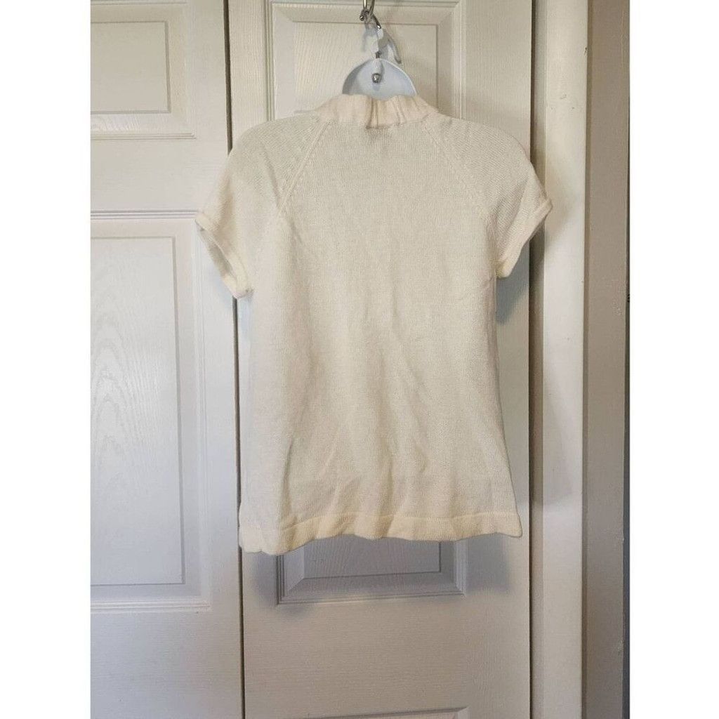 Ann Taylor Ann Taylor Loft White Cardigan Size XXS / US 00 / IT 34 - 4 Thumbnail