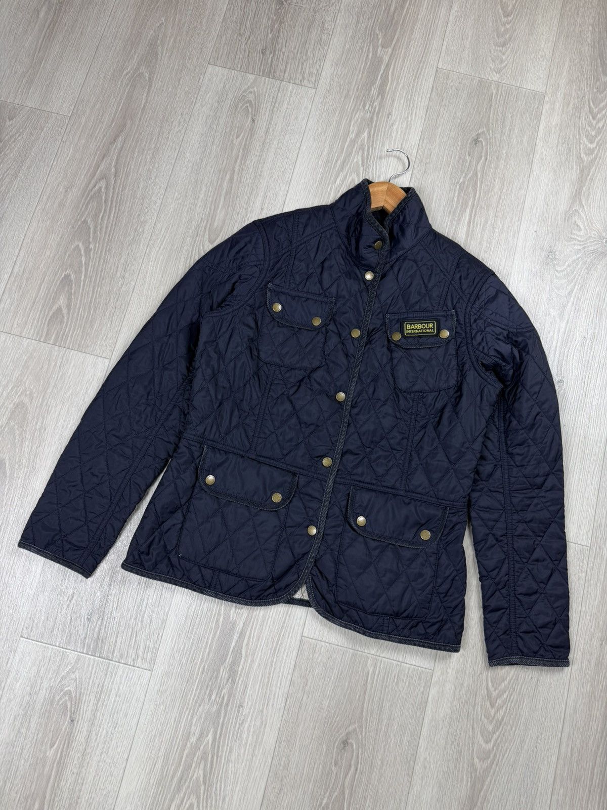 Barbour Barbour International Women Navy Polarquilted Jacket Size 10 Size L / US 10 / IT 46 - 3 Thumbnail