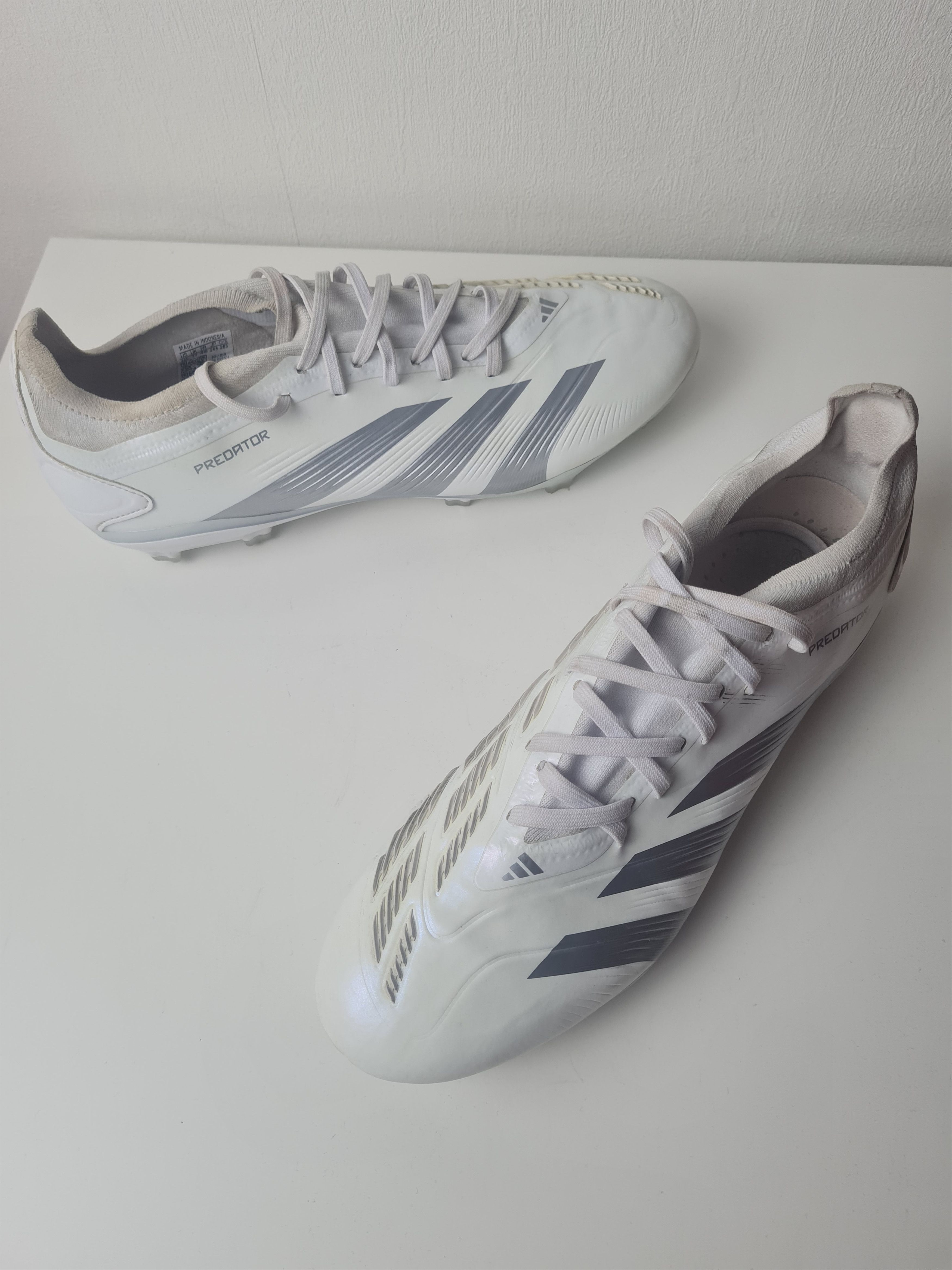 Adidas Football Soccer Adidas PREDATOR Pro FG Cleats White Silver Size US 12.5 / EU 45-46 - 21 Thumbnail
