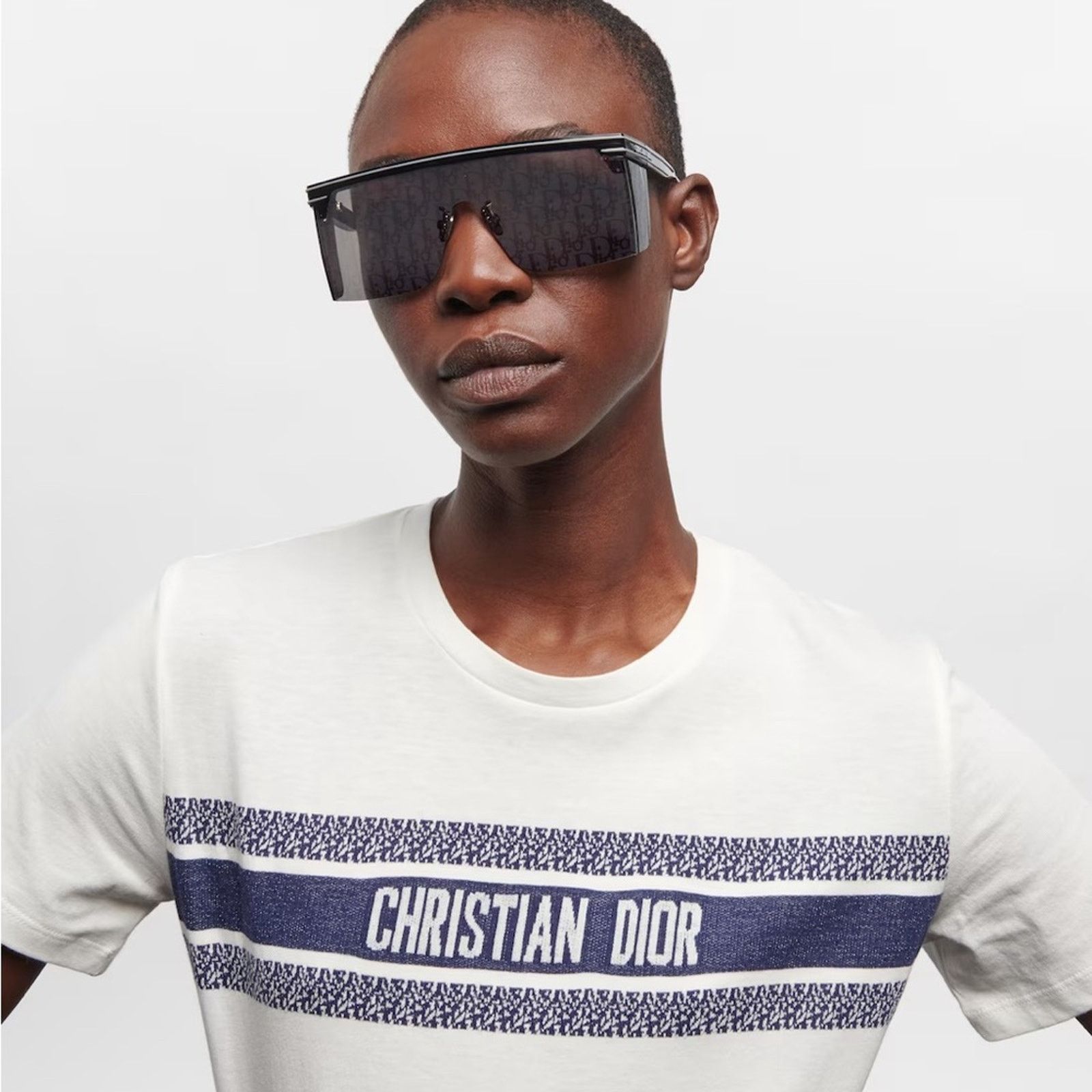 Dior NEW DIORCLUB M1UB7 Shiny Blue Unisex Oblique Mask Sunglasses Size ONE SIZE - 5 Thumbnail