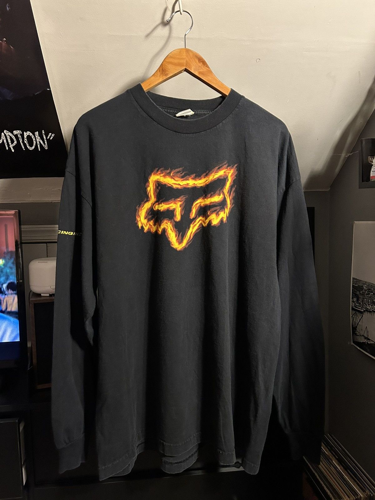 Fox Racing Vintage 2000’s Fox Racing Flame longsleeve shirt Size US XXL / EU 58 / 5 - 1 Thumbnail