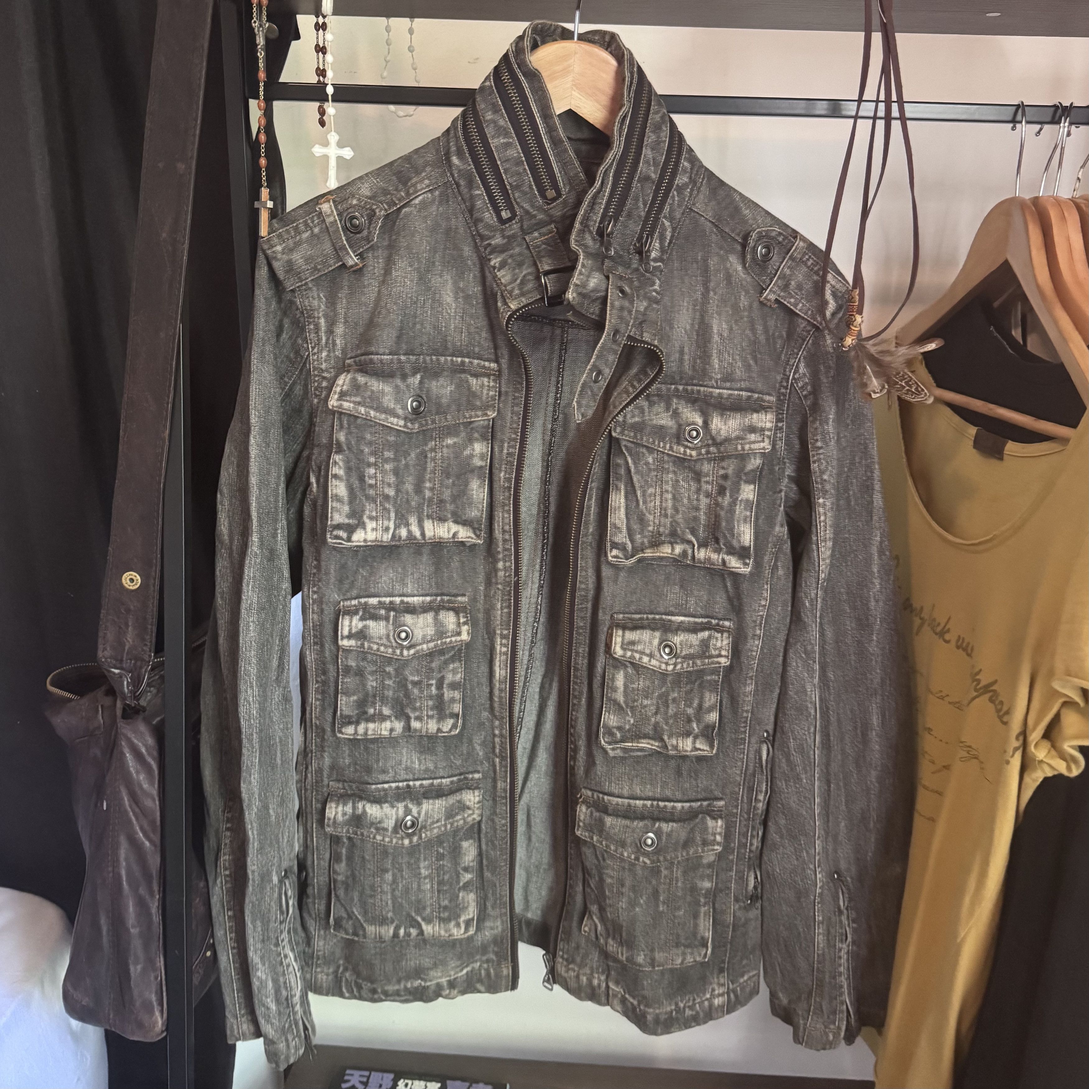 In The Attic In The Attic Apocalypse Style Mud Wash Denim Jacket Size US L / EU 52-54 / 3 - 1 Thumbnail