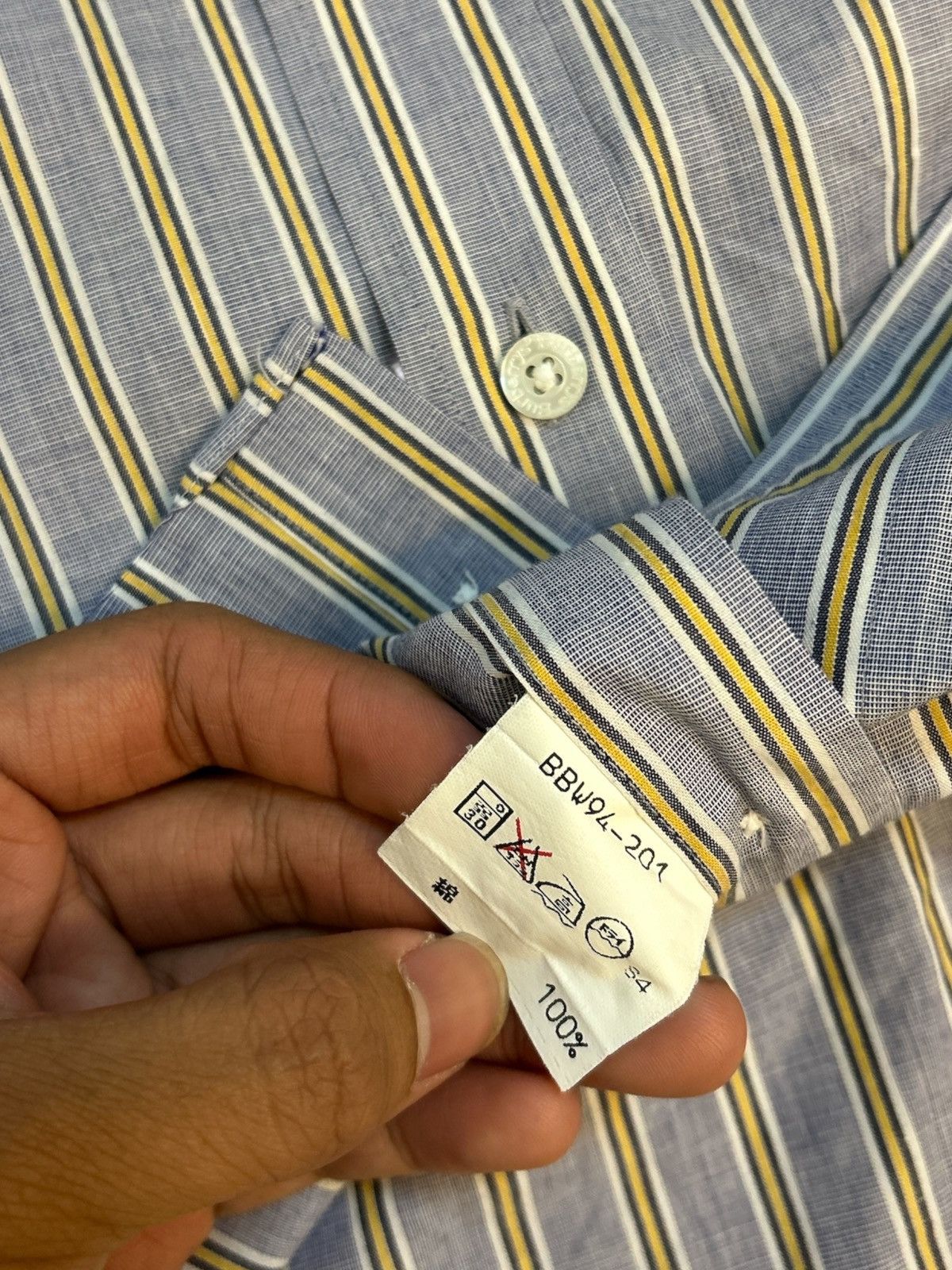 Burberry Rare! Vintage Burberry's Japan Exclusive Stripe Shirt 👔 Size US L / EU 52-54 / 3 - 4 Thumbnail