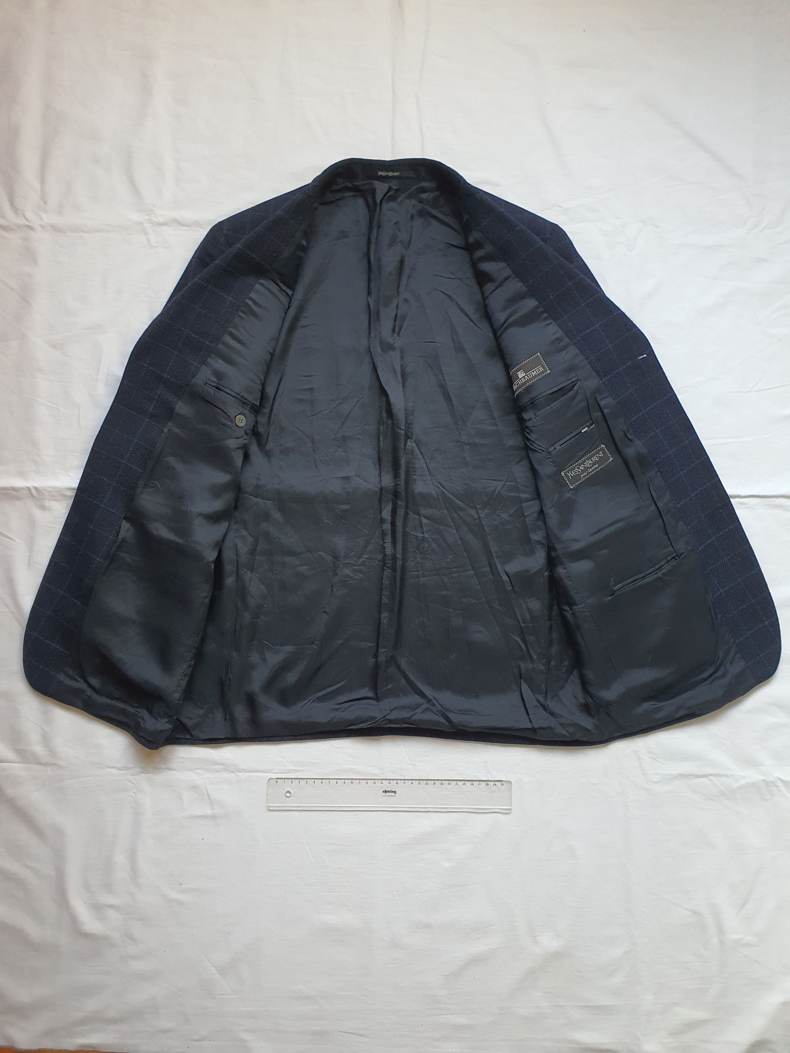 Yves Saint Laurent Vintage (80s 90s) Windowpane Sports Coat Jacket Size 40R - 4 Thumbnail