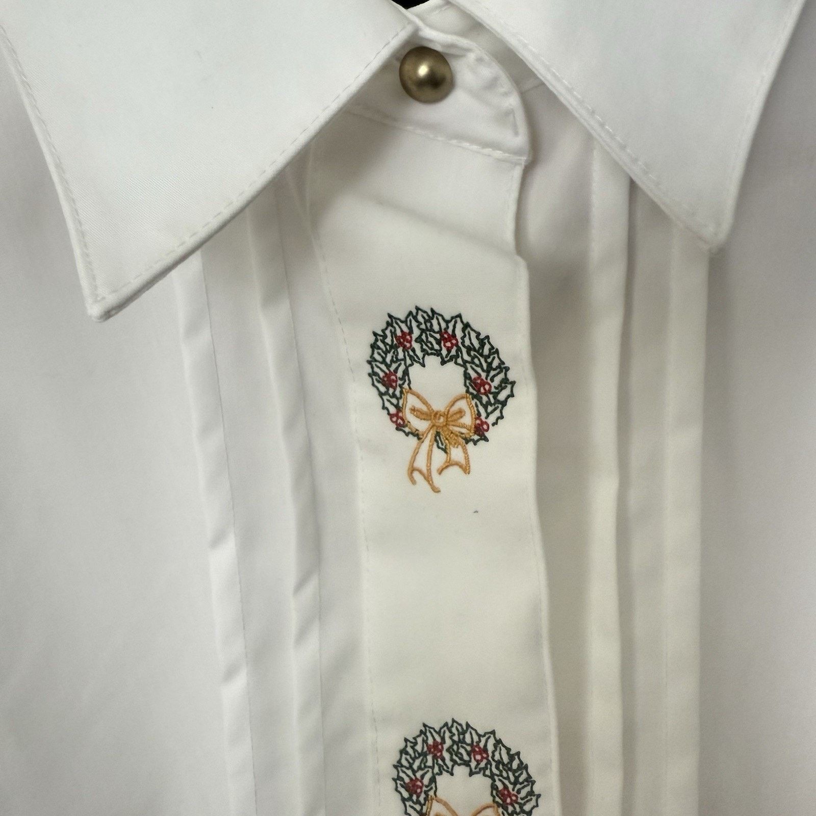 Other Foxcroft Top Blouse Embroidered Wrinkle Free Preppy Office Size XL / US 12-14 / IT 48-50 - 5 Thumbnail
