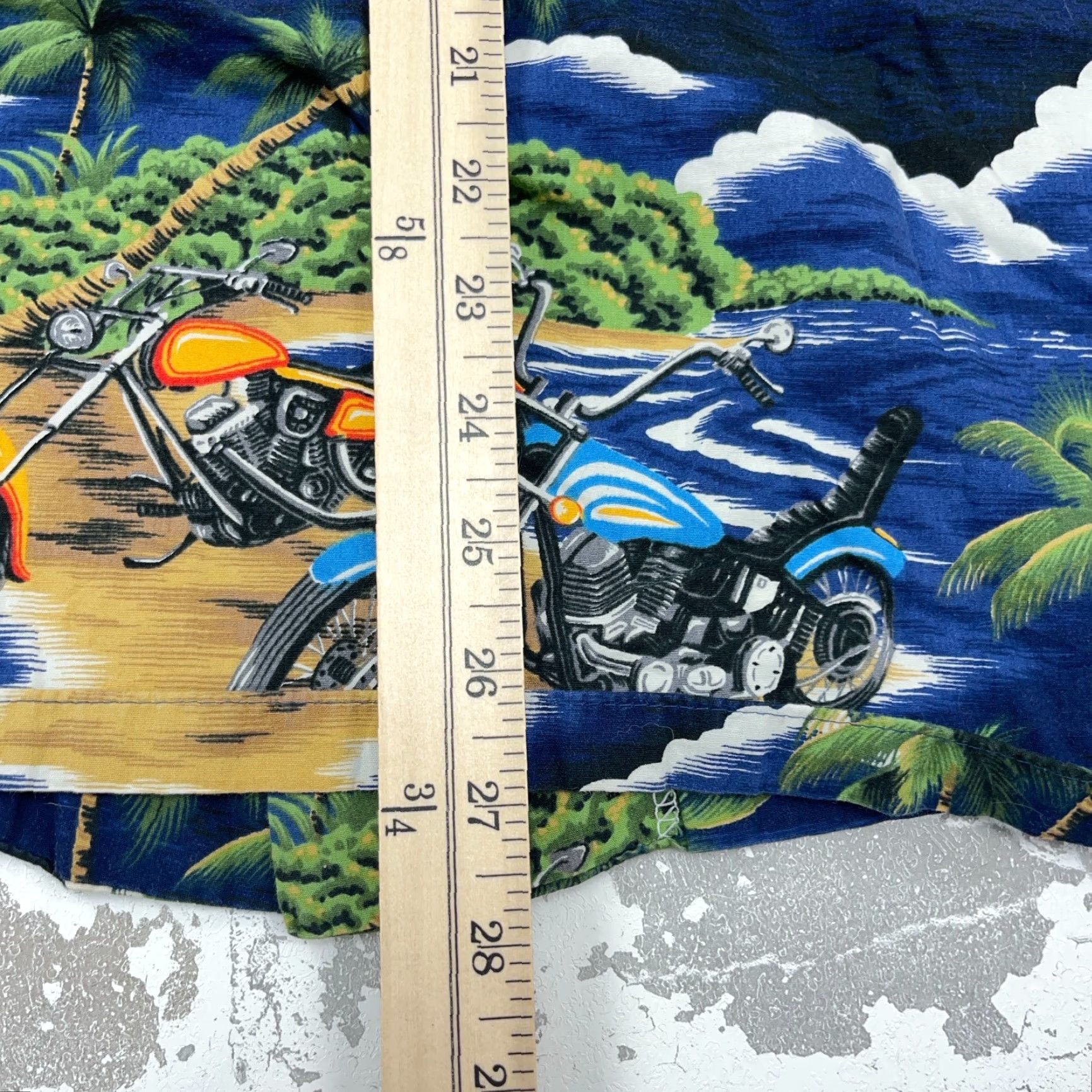 Vintage VINTAGE RJC Hawaiian Shirt Men Large Motorcycle Biker AOP Beach USA 90s Shirt Men L Blue Short Sleeve Button-Up Size US L / EU 52-54 / 3 - 6 Thumbnail