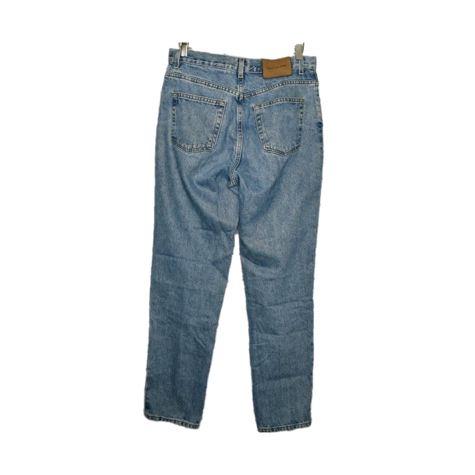 Calvin Klein VINTAGE Calvin Klein High Rise Mom Jeans Womens 31x31 31 IN Waist 31 Blue Denim 5-Pocket Womens Jeans Size 24" / US 00 / IT 34 - 2 Thumbnail