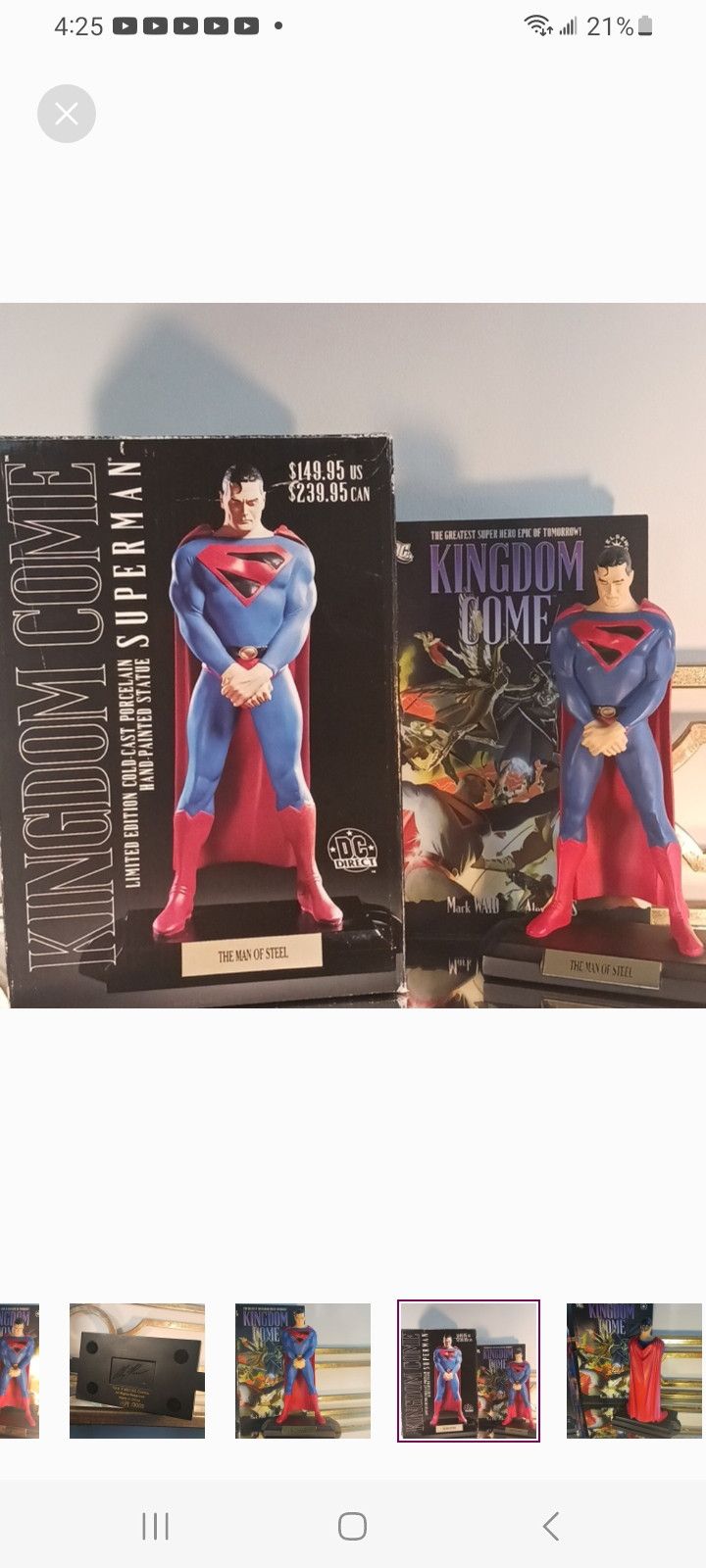 Other 2001 DC DIRECT KINGDOM COME LIMITED EDITION SUPERMAN Size ONE SIZE - 5 Thumbnail