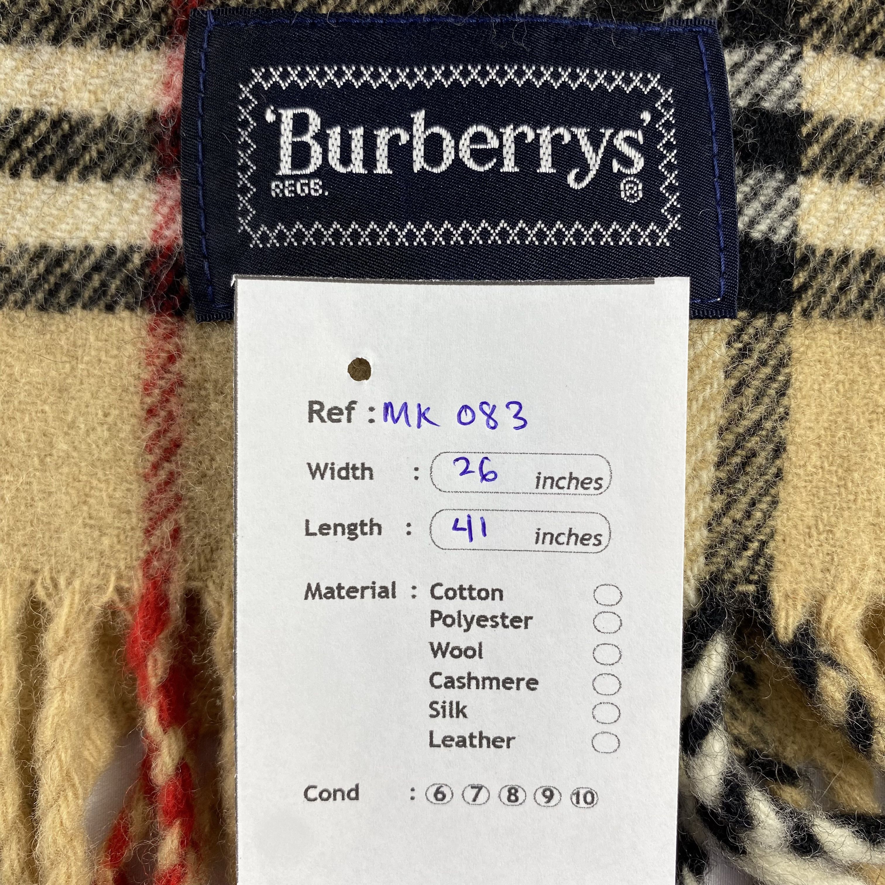 Burberry × Vintage Burberry Scarf Neck Wrap Big Size Muffler Size ONE SIZE - 7 Thumbnail