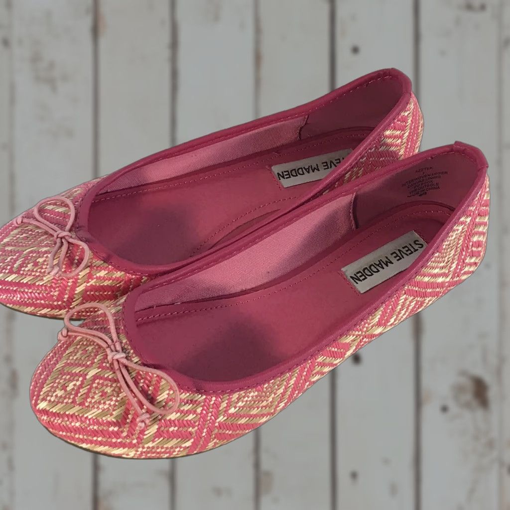Steve Madden Steve Madden Aztec Flats Womens Size 7 Pink Beige White Casual Comfort Summer Size US 7 / IT 37 - 1 Thumbnail