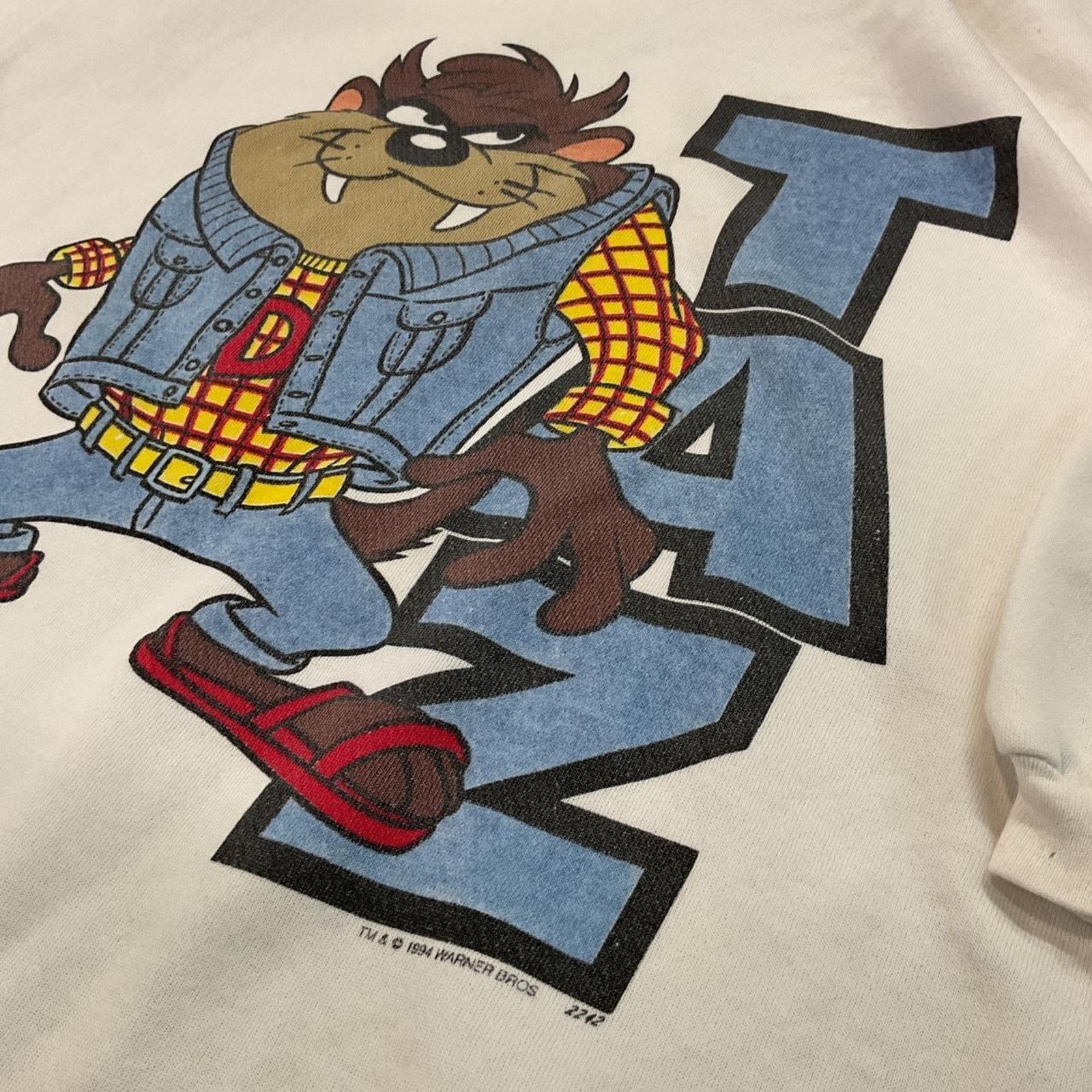 Vintage 1994 Vintage Taz Tasmanian Devil hoodie sweatshirt Size US L / EU 52-54 / 3 - 3 Thumbnail