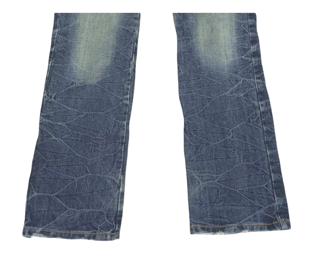 Japanese Brand Chouette Japan Mud Wash Minimalist Flare Jeans Size US 29 - 8 Thumbnail