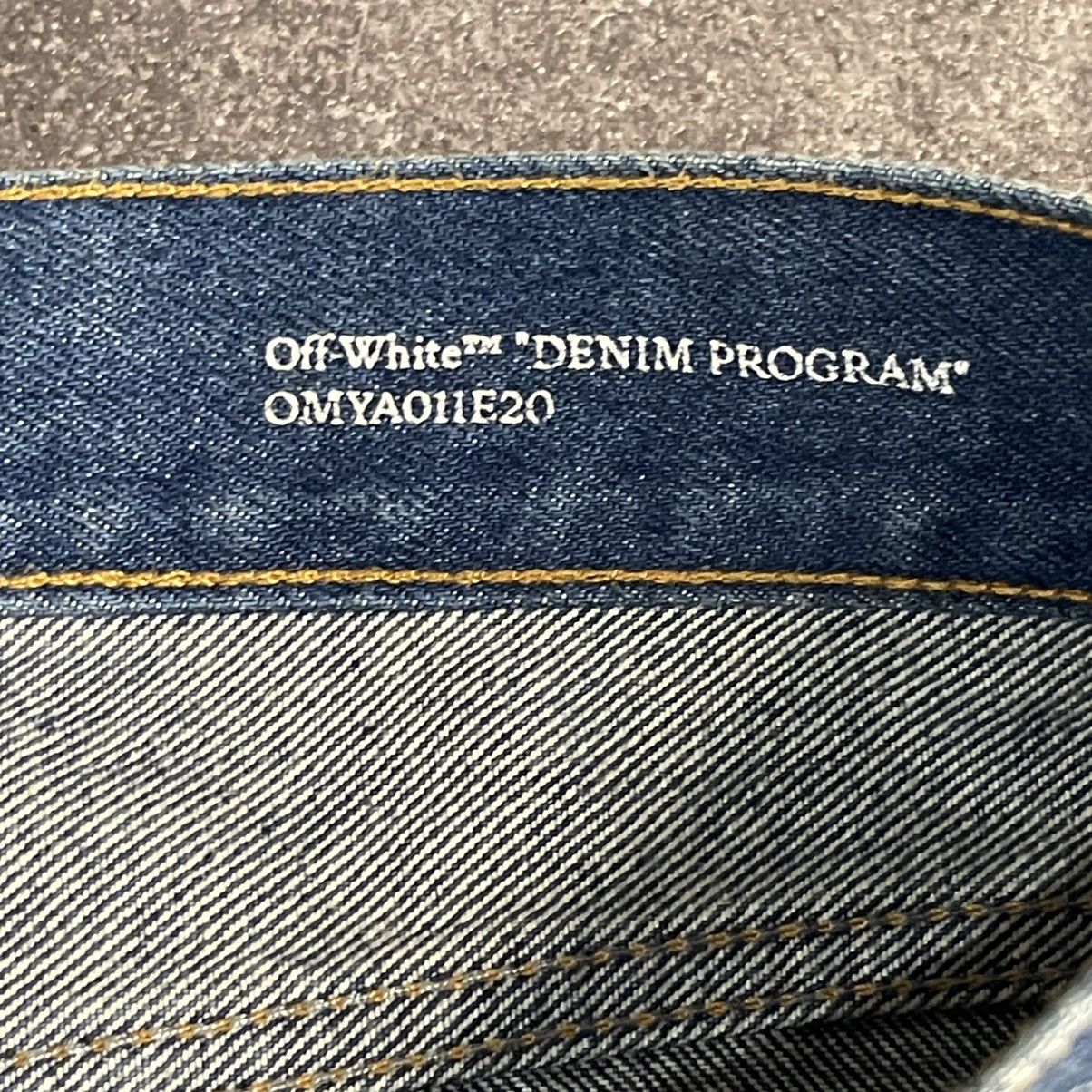 Off-White Off-White Diag Pocket Slim Jeans Medium Blue White Size US 29 - 7 Thumbnail