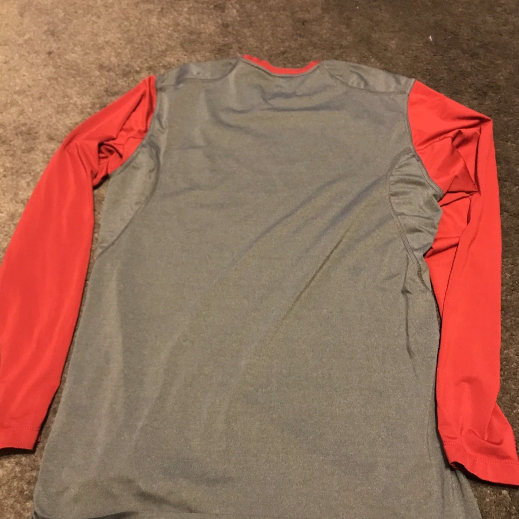 Nike Nike Pro Combat Dri-FIT Shirt Mens M Crew Neck Long Sleeve Gray Multicolor Colorful Dri-Fit Athletic Activewear Shirt Men Size US M / EU 48-50 / 2 - 3 Thumbnail