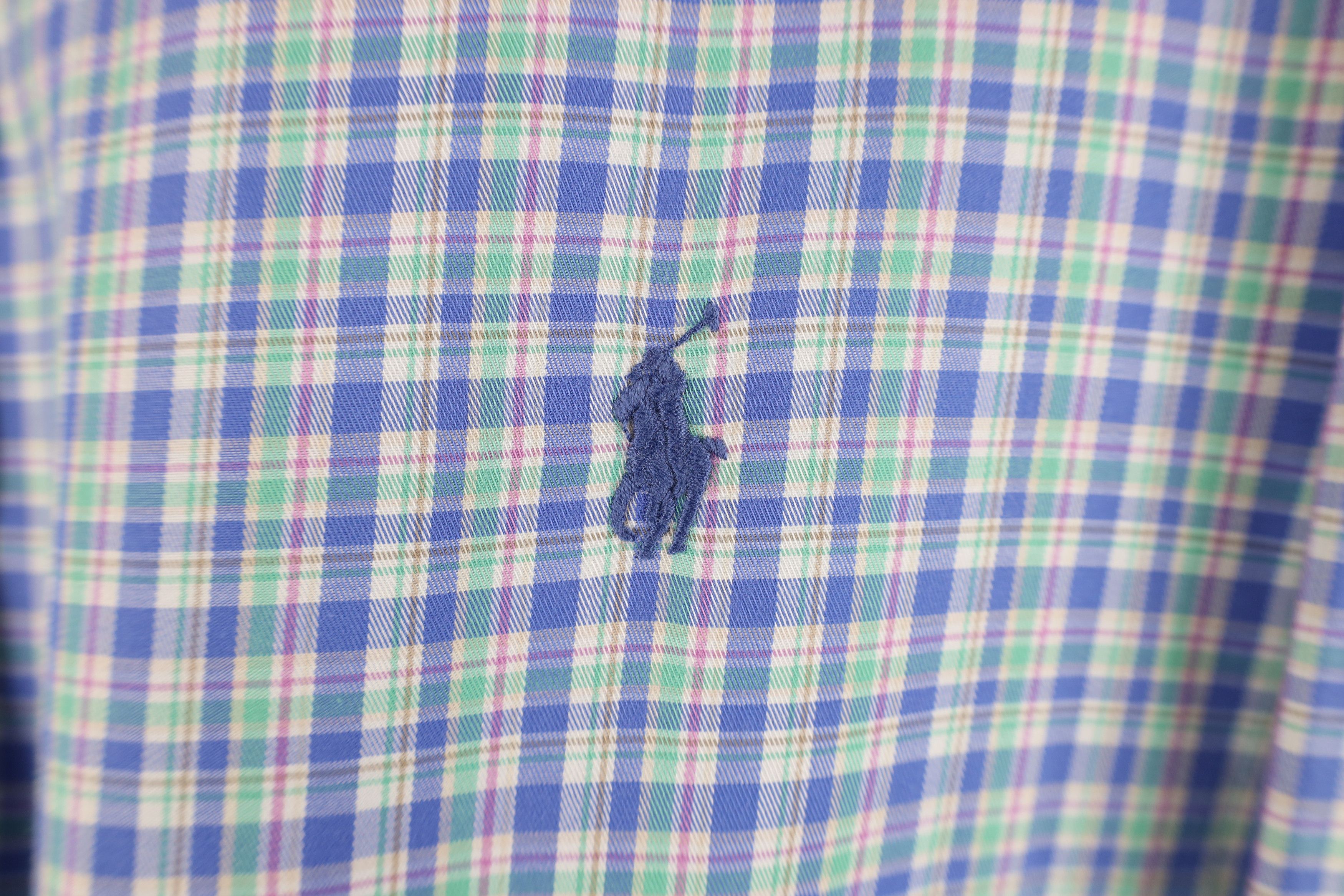 Ralph Lauren Ralph Lauren Stretch Collared Button Shirt Rainbow Plaid Size US XL / EU 56 / 4 - 4 Thumbnail