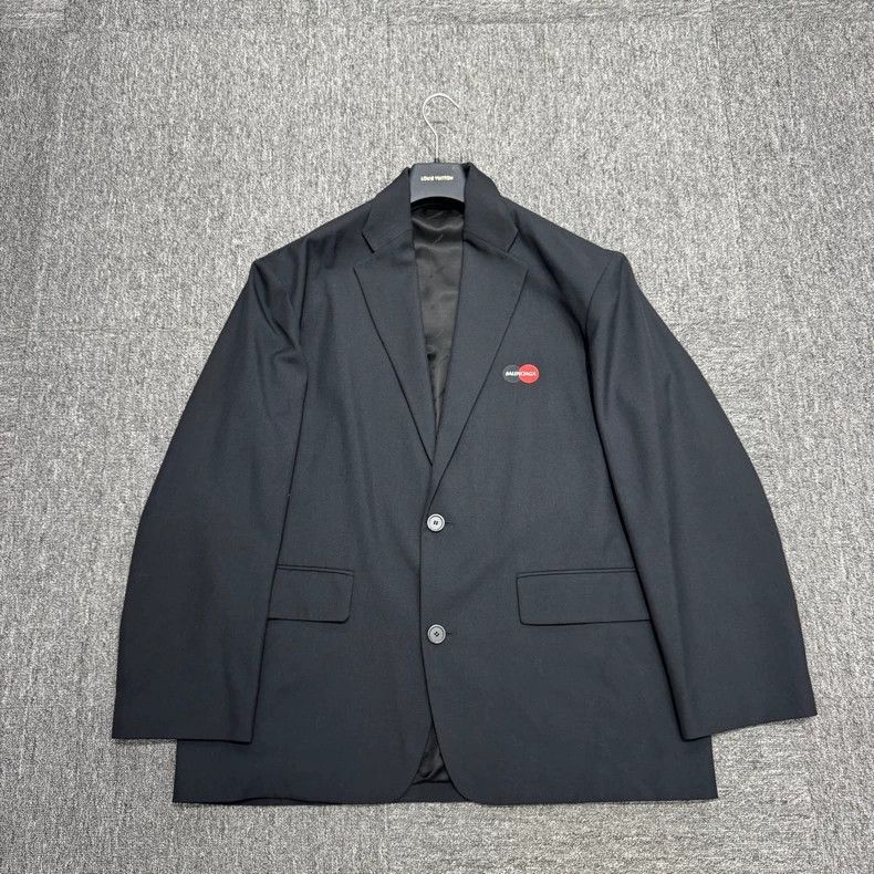 Balenciaga Balenciaga black Mastercard suit jacket-2506 Size US L / EU 52-54 / 3 - 1 Thumbnail