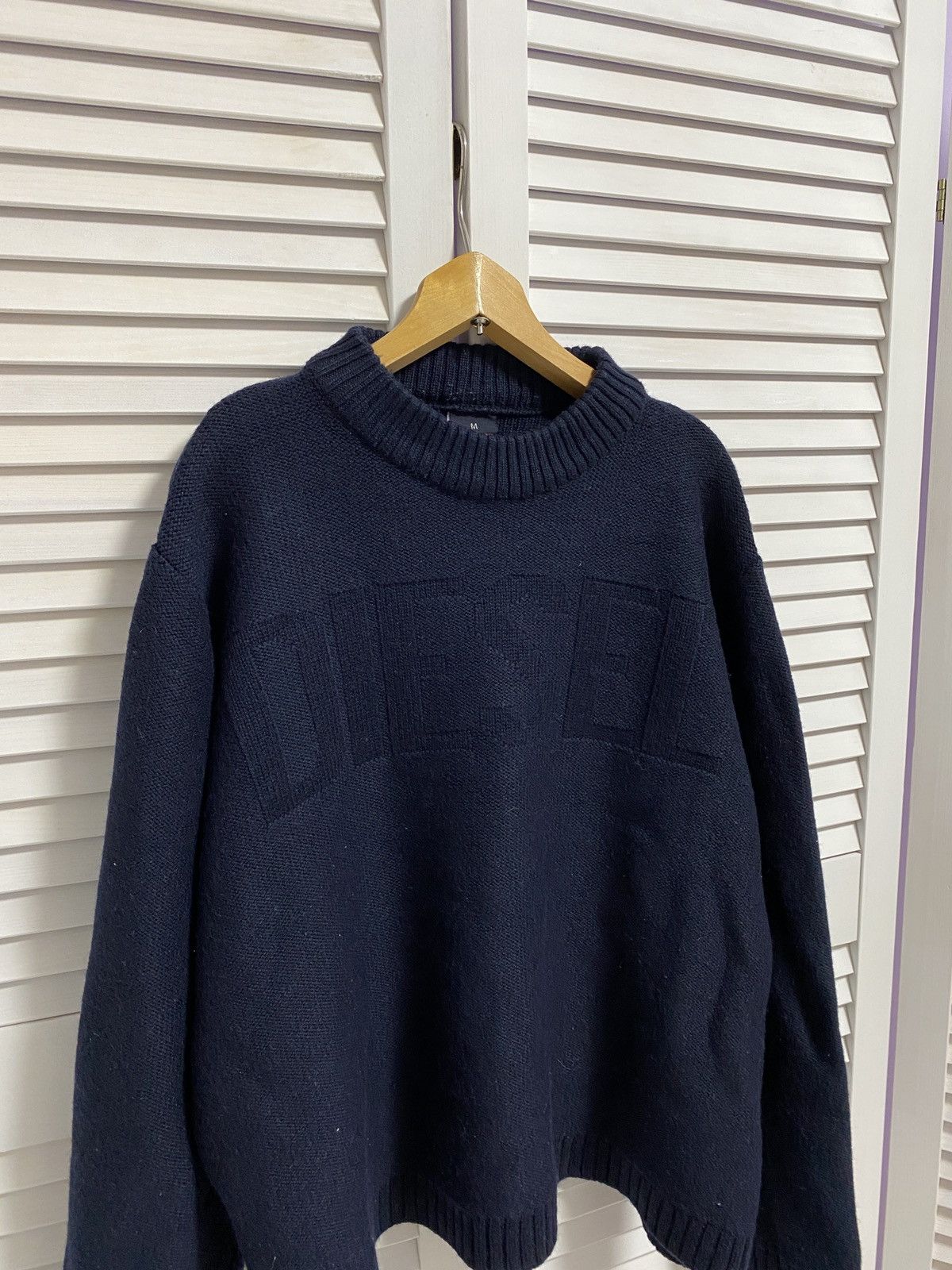 Diesel × Vintage 😍 Vintage Knit Sweater DIESEL Knit Big Logo Size US M / EU 48-50 / 2 - 2 Thumbnail