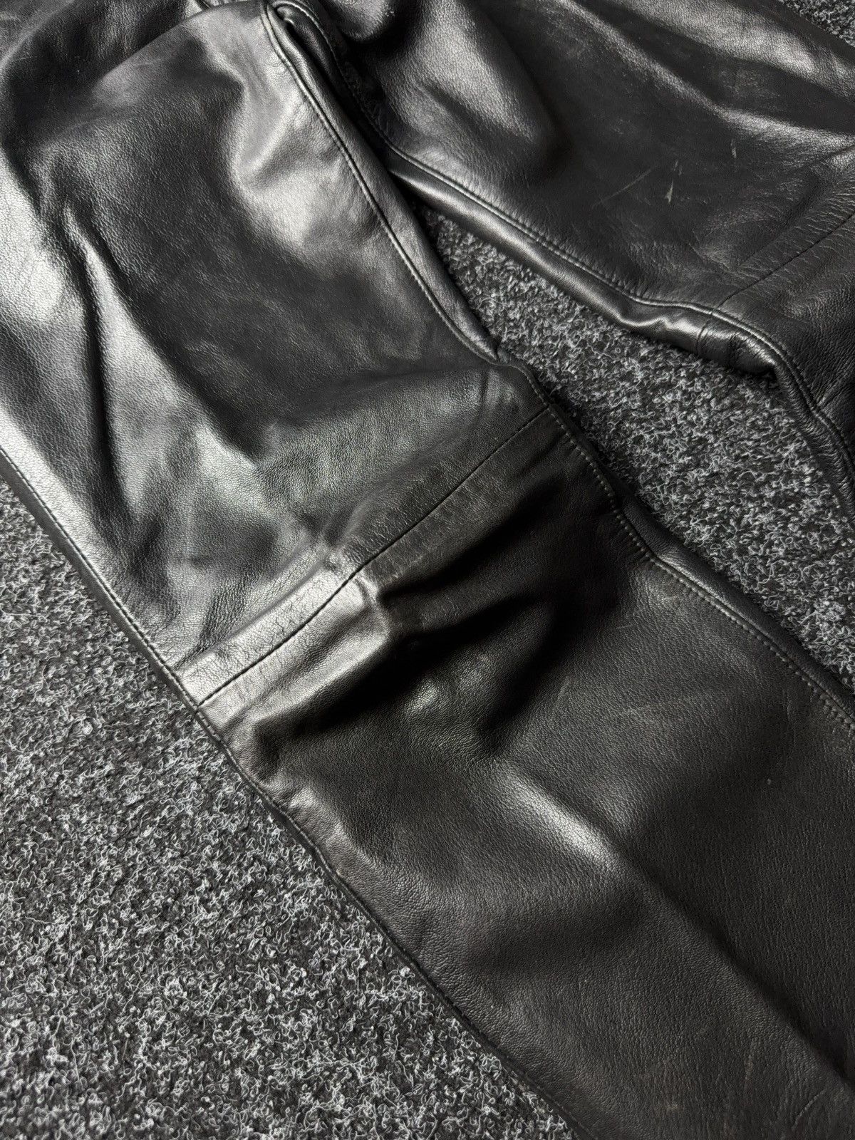 Leather Y2K Vintage Leather Pants Opium Style Alt Biker USA Rare Size US 28 / EU 44 - 5 Thumbnail