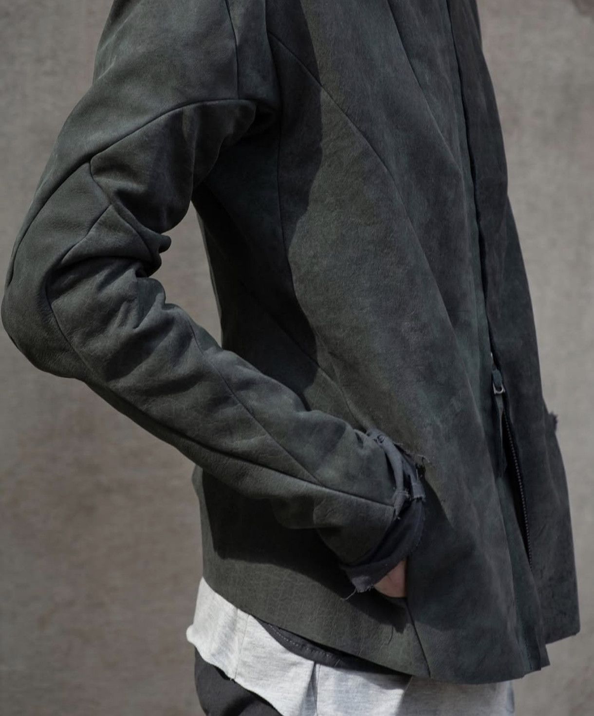 Leon Emanuel Blanck LEON EMANUEL BLANCK DARK GREY BUFFALO AVIATOR LEATHER JACKET Size US M / EU 48-50 / 2 - 10 Thumbnail