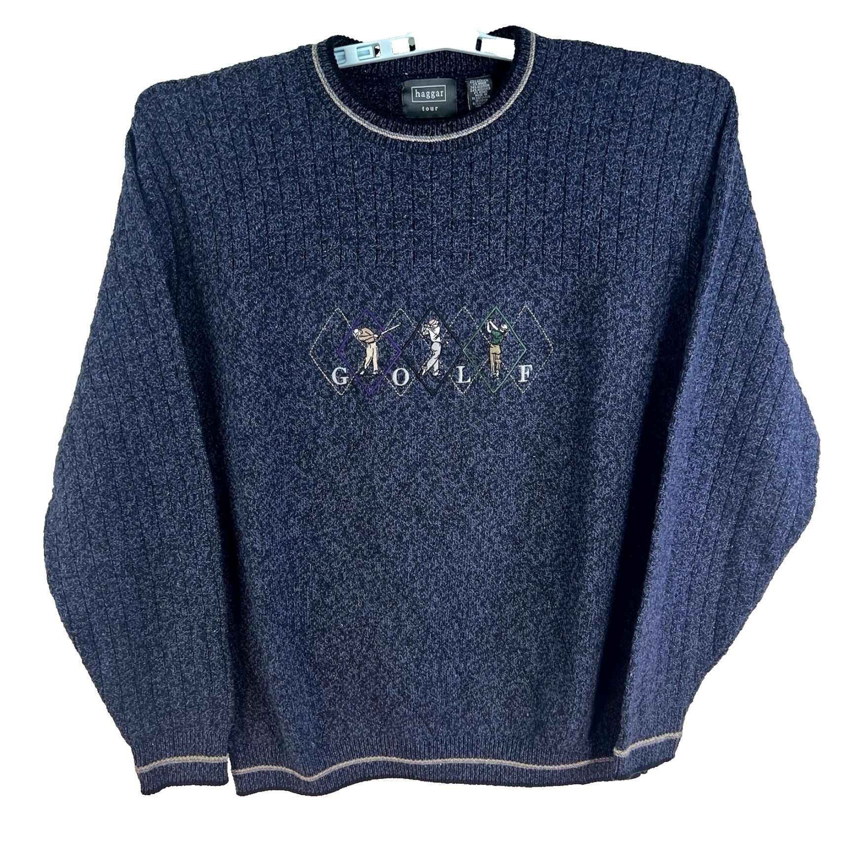 Haggar Haggar Tour Golf Sweater Mens Size L Blue Cotton Blend Knit Pullover Casual, Travel, Business Mens Size US L / EU 52-54 / 3 - 2 Thumbnail