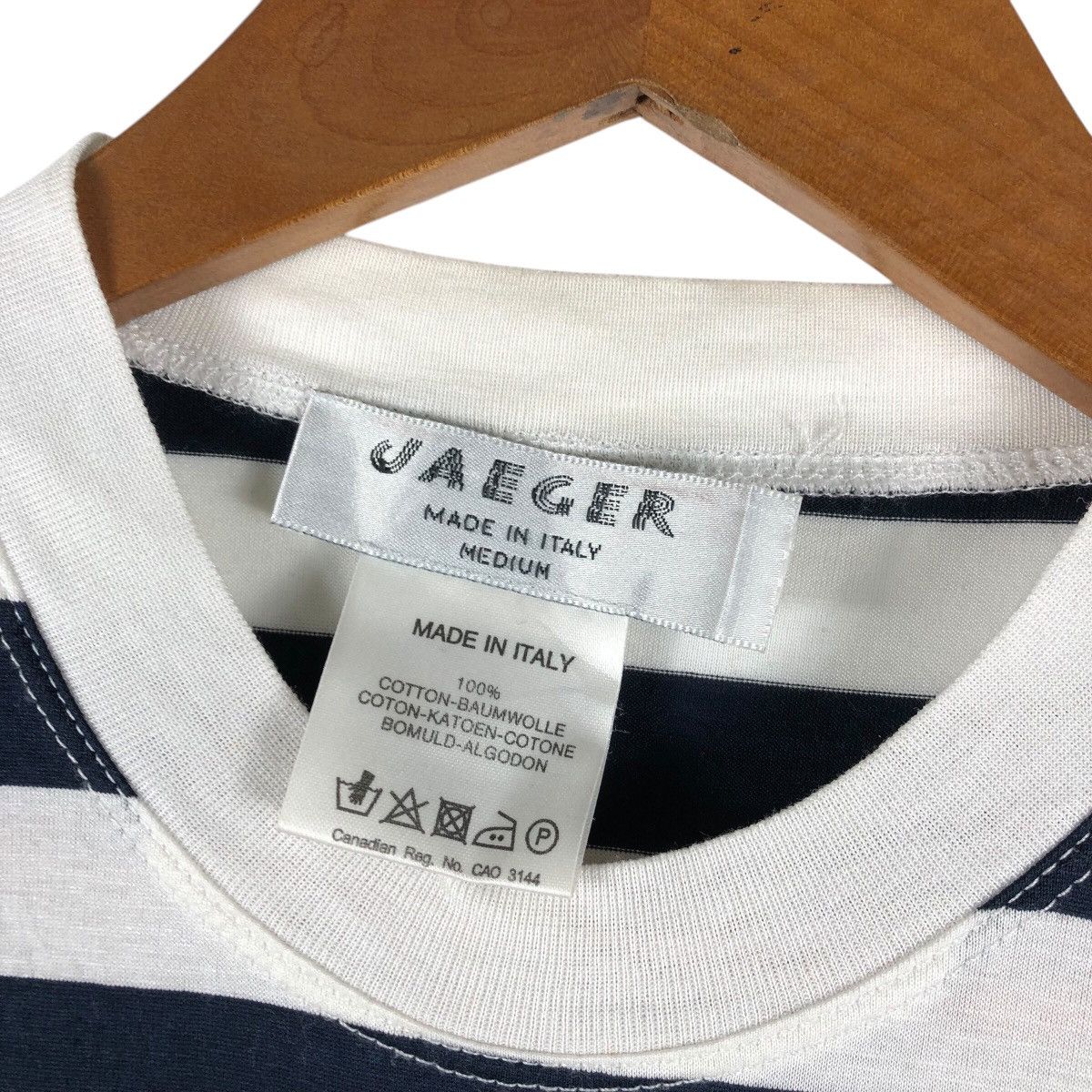 Jaeger JAEGER Embroidery logo Stripe T-Shirt Size US M / EU 48-50 / 2 - 5 Thumbnail
