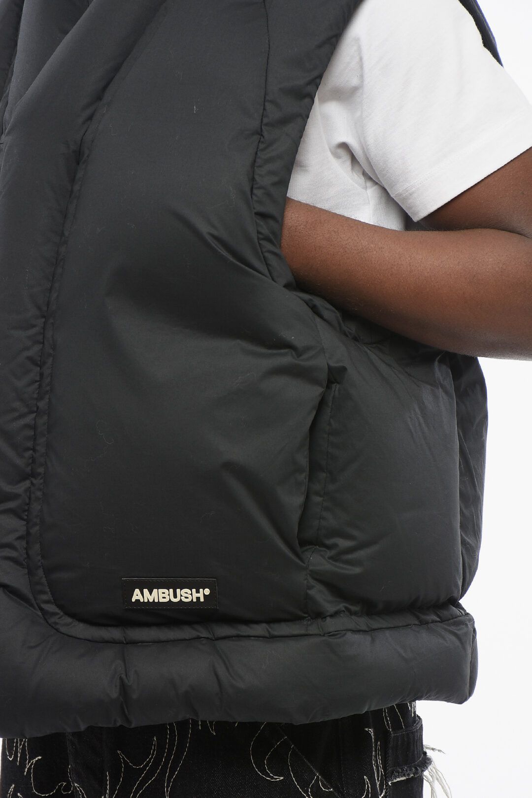 Ambush Design og1mm0925 Sleeveless Kimono Down Jacket in Black Size US L / EU 52-54 / 3 - 3 Thumbnail