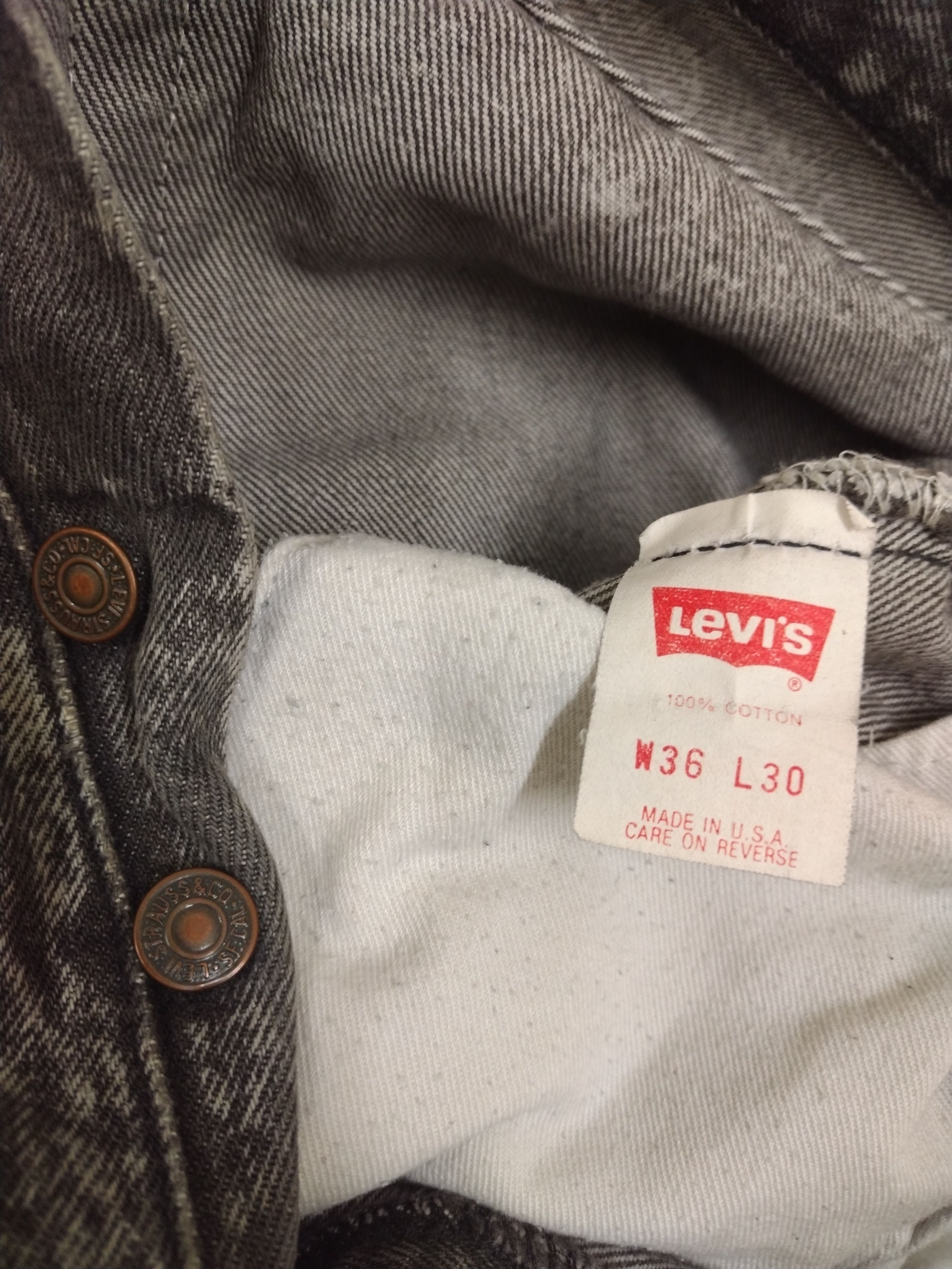 If Six Was Nine × Levi's 💥Sendoffer💥 Rare acid wash Levis 501 80's black 36X 30 Size US 36 / EU 52 - 10 Thumbnail