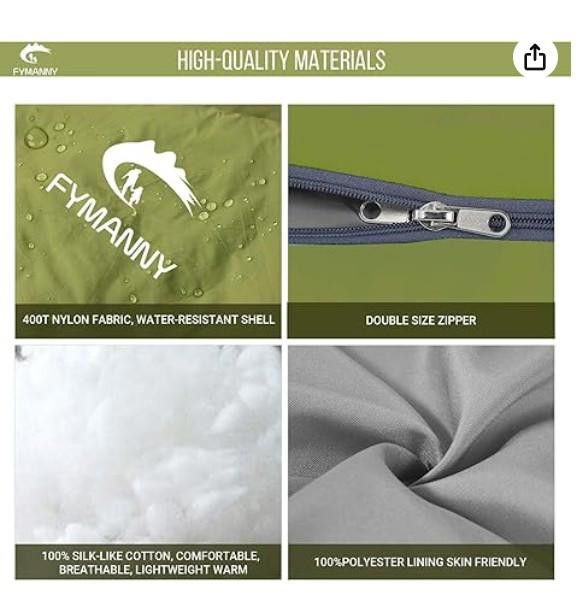 Designer Warm Weather Sleeping Bag Waterproof Compact Lightweight Size ONE SIZE - 1 Thumbnail