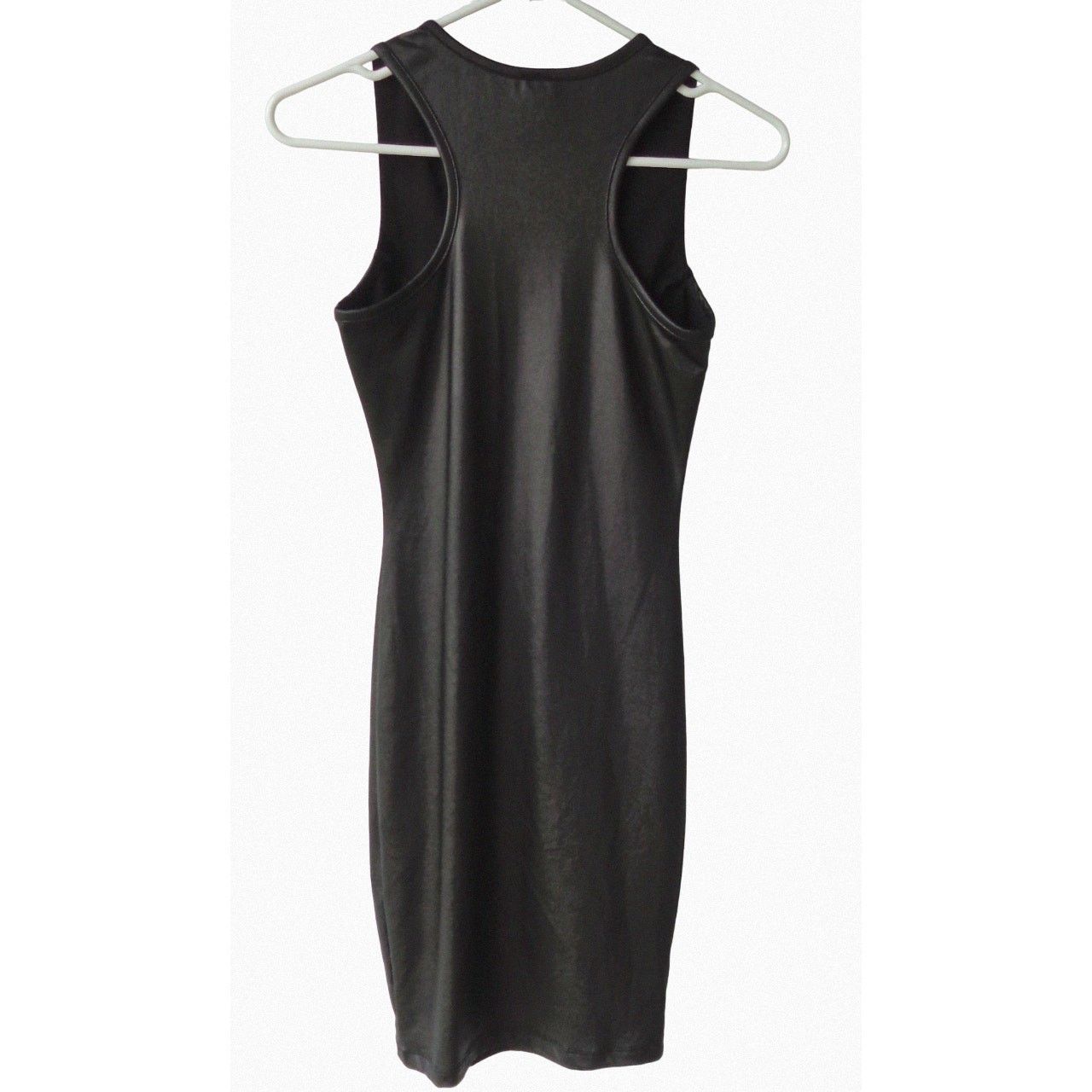 Other Black Faux Leather Tight Bodycon Dress Laceup Jr S Goth Punk Size S / US 4 / IT 40 - 3 Thumbnail