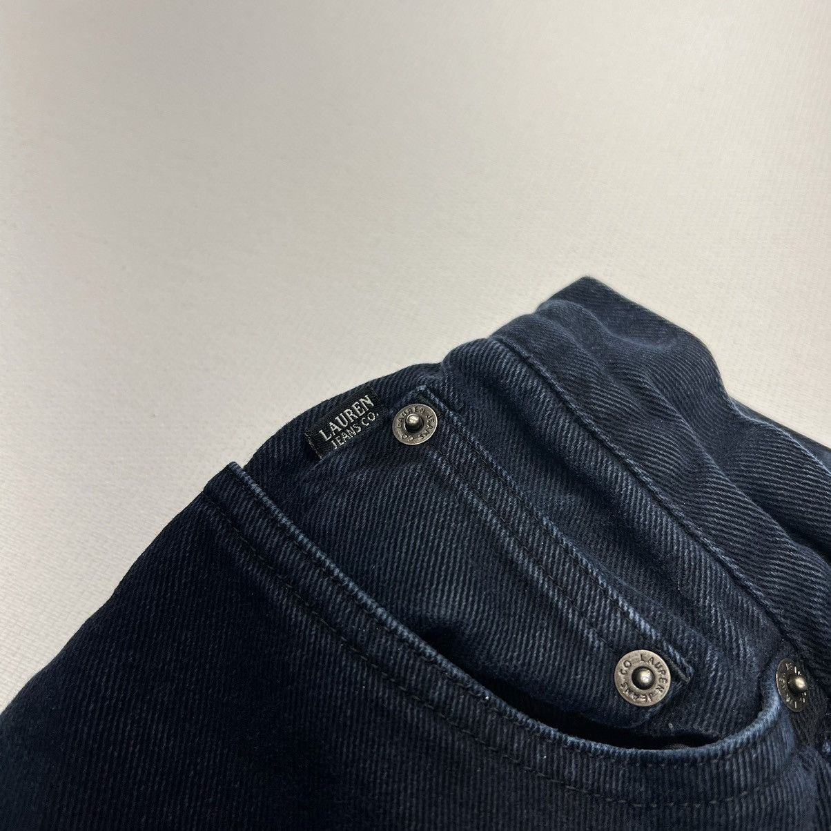 Ralph Lauren × Vintage VTG Lauren Jeans Co Womens Jeans Petite Blue Straight Wide Size 30" / US 8 / IT 44 - 9 Thumbnail