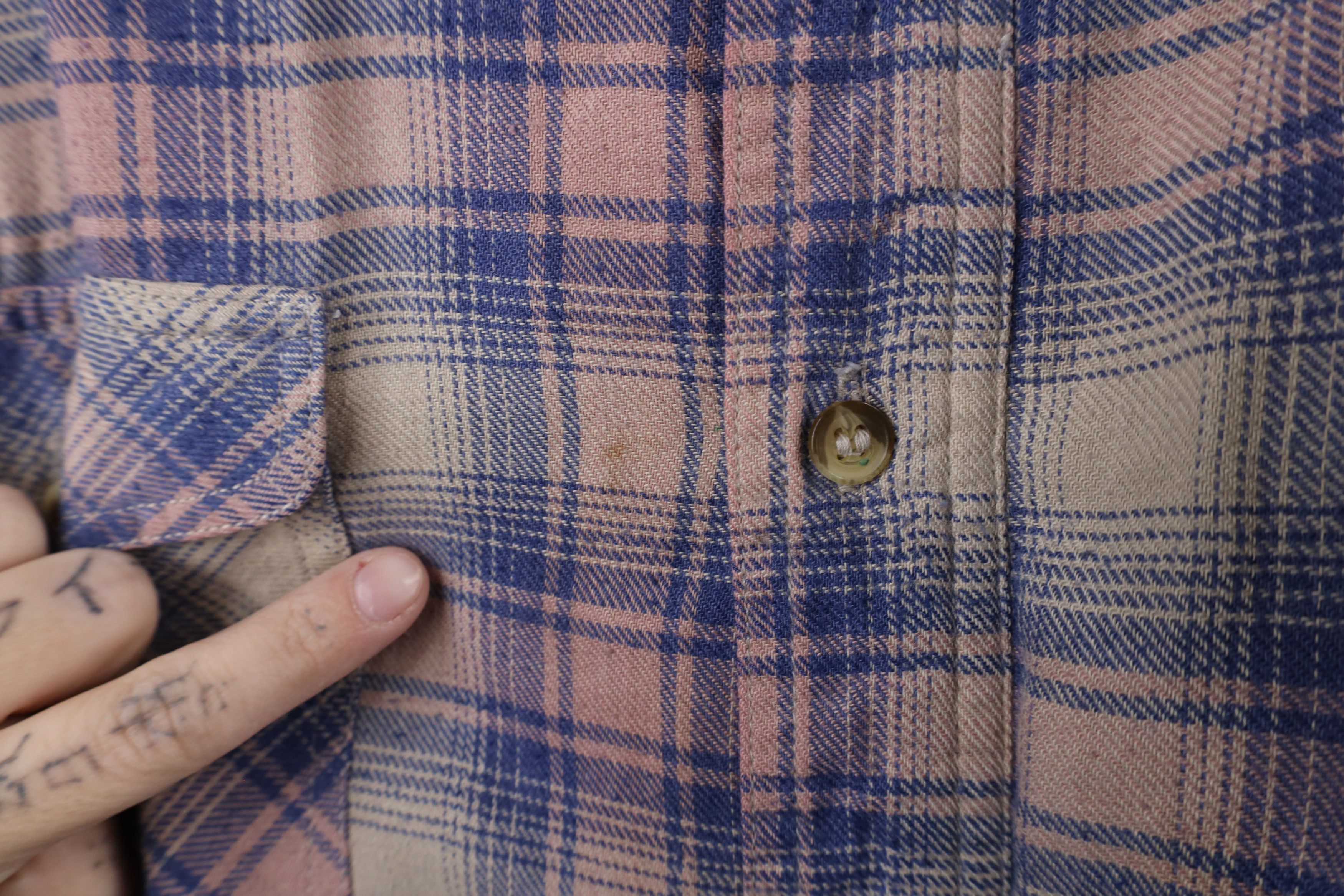 Vintage Vintage 90s Streetwear Knit Lined Flannel Shirt Jacket Size US XL / EU 56 / 4 - 4 Thumbnail