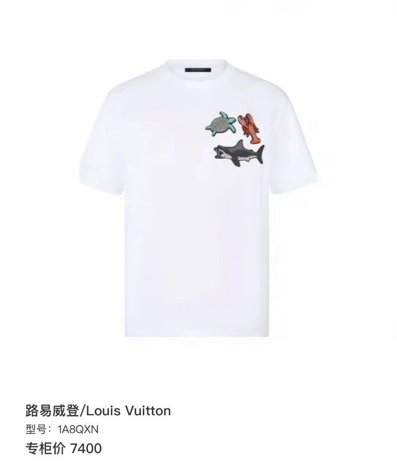 Louis Vuitton Louis Vuitton Sea animal beaded dark print full Logo short Size US XXL / EU 58 / 5 - 7 Thumbnail