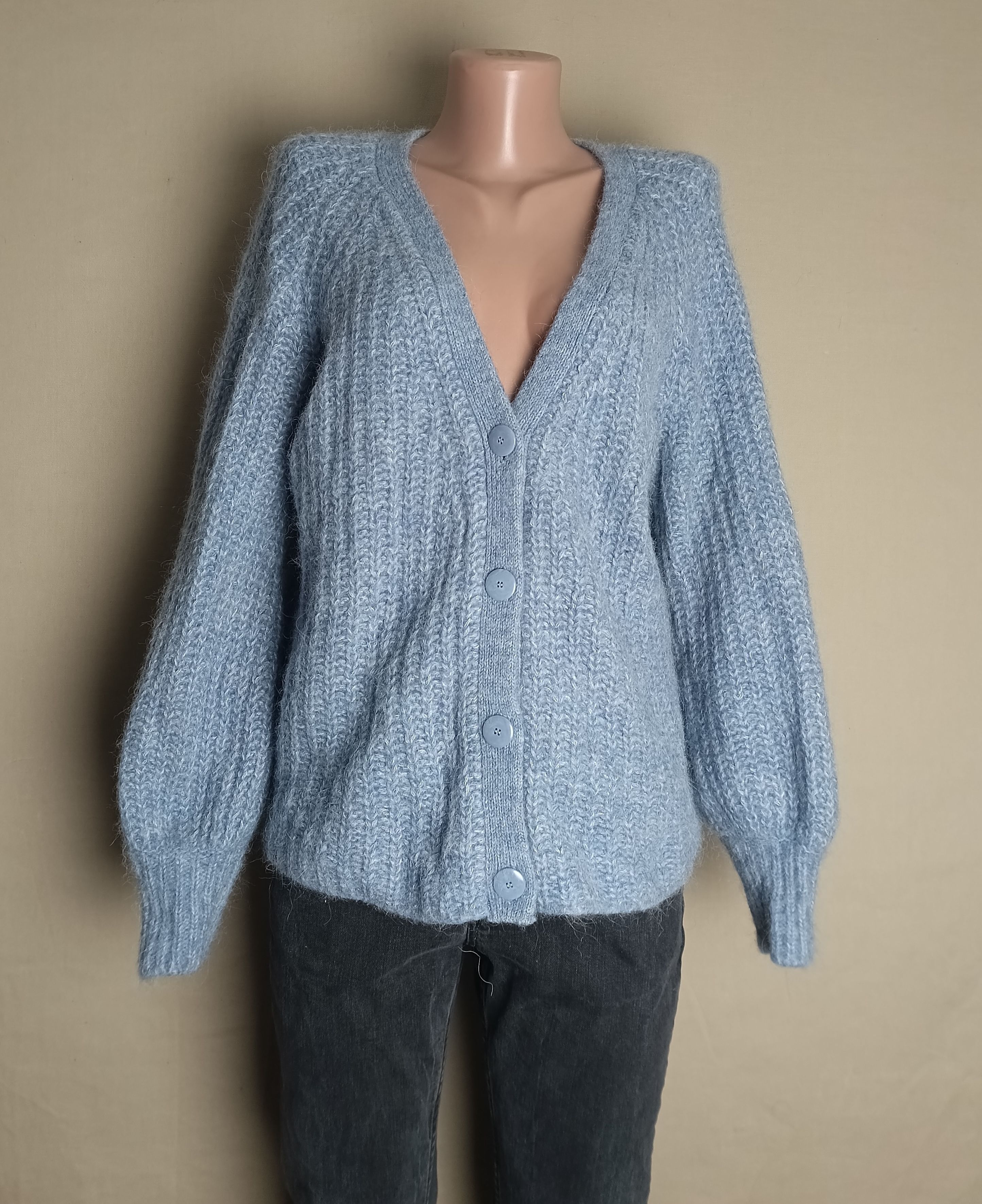 Sezane SEZANE Basile Alpaca Wool Cardigan Blue Size S Size S / US 4 / IT 40 - 3 Thumbnail