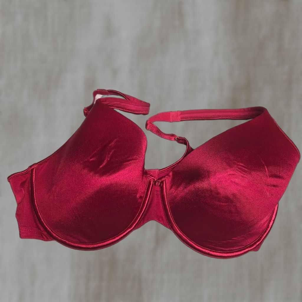 Vintage Bali One Smooth U 3470 T-Shirt Bra Women's 38D Red Underwired Padded Full Coverage Size ONE SIZE - 1 Thumbnail