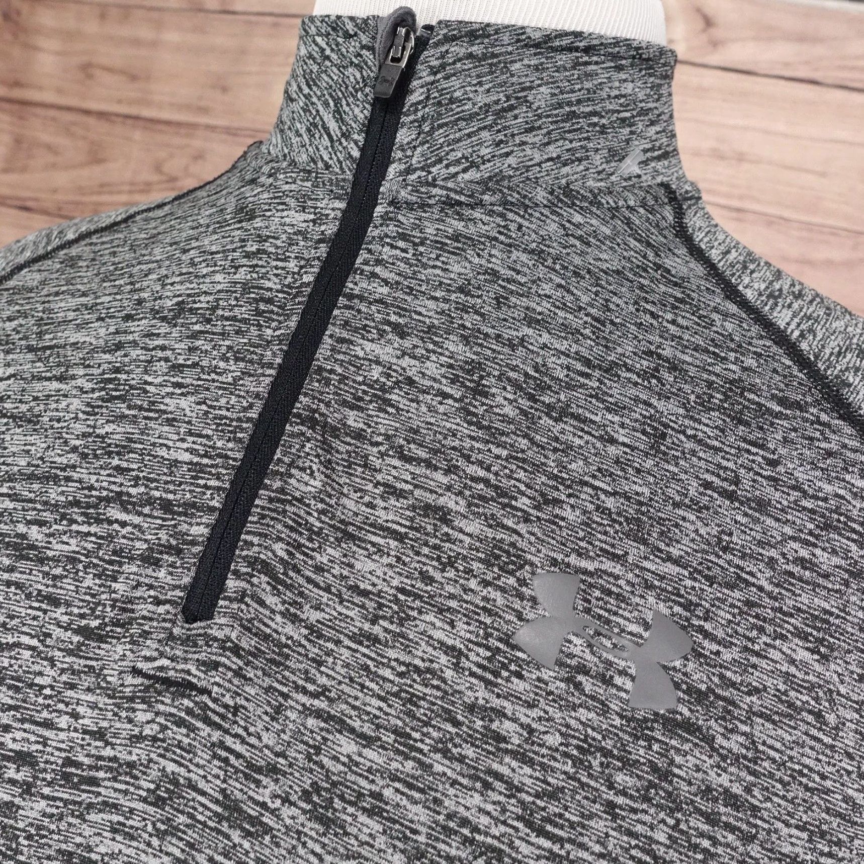 Under Armour Under Armour HeatGear Pullover Mens M Gray Mock Neck 1/4 Zip Long Sleeve Raglan Sleeve Sweatshirt Size US M / EU 48-50 / 2 - 2 Thumbnail