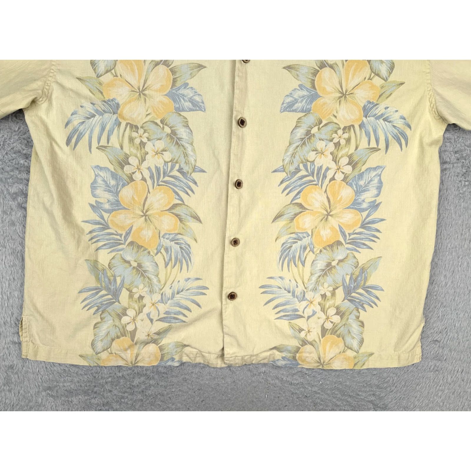 Vintage Jamaica Jaxx Shirt Men 2XL Yellow Palm Leaf Hawaiian 100% Silk Button Up Size US XXL / EU 58 / 5 - 5 Thumbnail