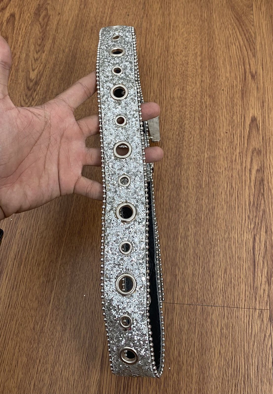 If Six Was Nine × Japanese Brand × Le Grande Bleu (L.G.B.) Silver glitter belt Size ONE SIZE - 4 Thumbnail