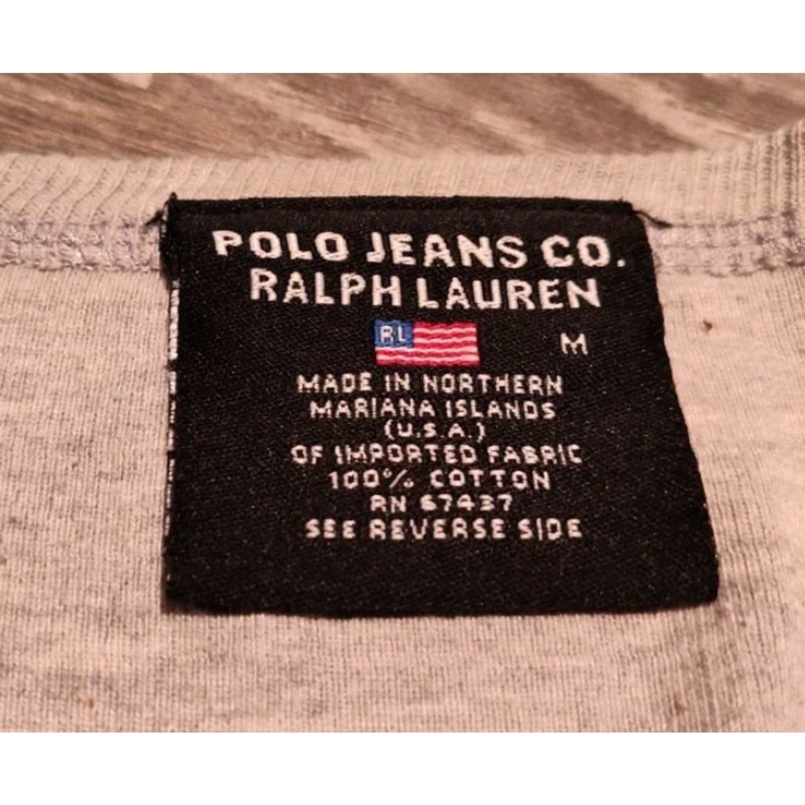 Ralph Lauren VINTAGE Ralph Lauren Polo Jeans Co T-Shirt Men’s M Gray V-Neck Short Sleeve USA Made Size US M / EU 48-50 / 2 - 5 Thumbnail